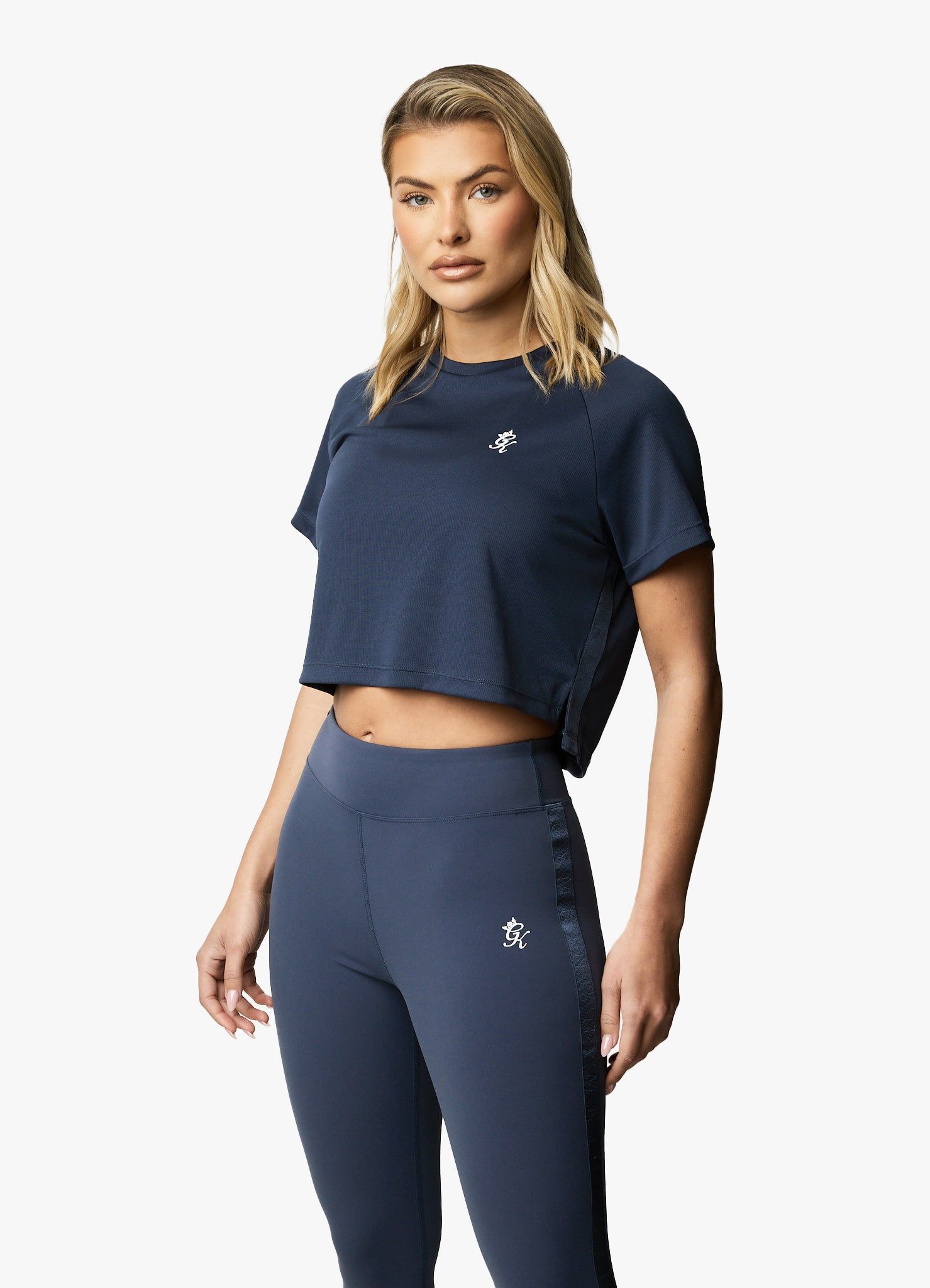 Gym King Flare Ss Tee - Navy sold by The Gym King