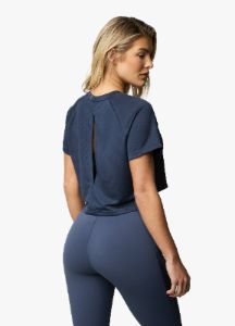 Gym King Flare Ss Tee - Navy sold by The Gym King