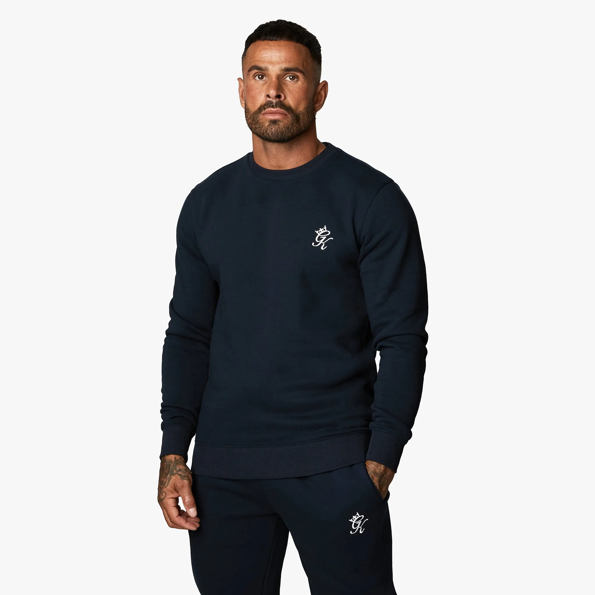 Gym King Fundamental Fleece Crew - Navy sold by The Gym King product image thumbnail 2