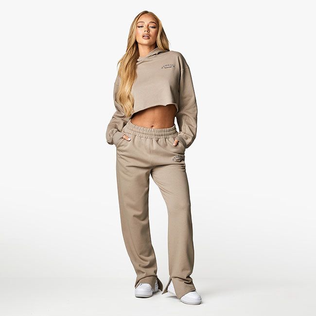 Gym King Radiance Crop Hood & Jogger - Mocha sold by The Gym King product image thumbnail 2