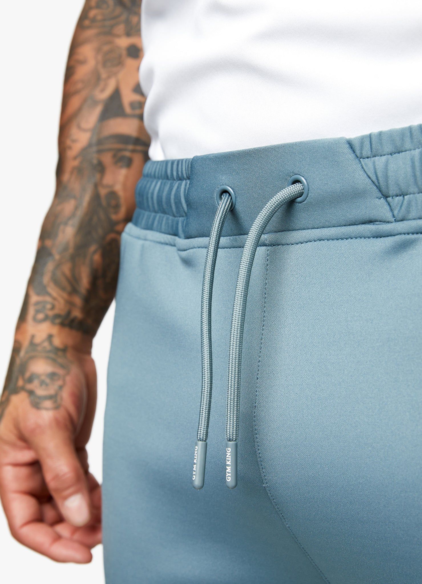 Gym King Core Plus Poly Short - Smoke Blue/White sold by The Gym King product image thumbnail 8