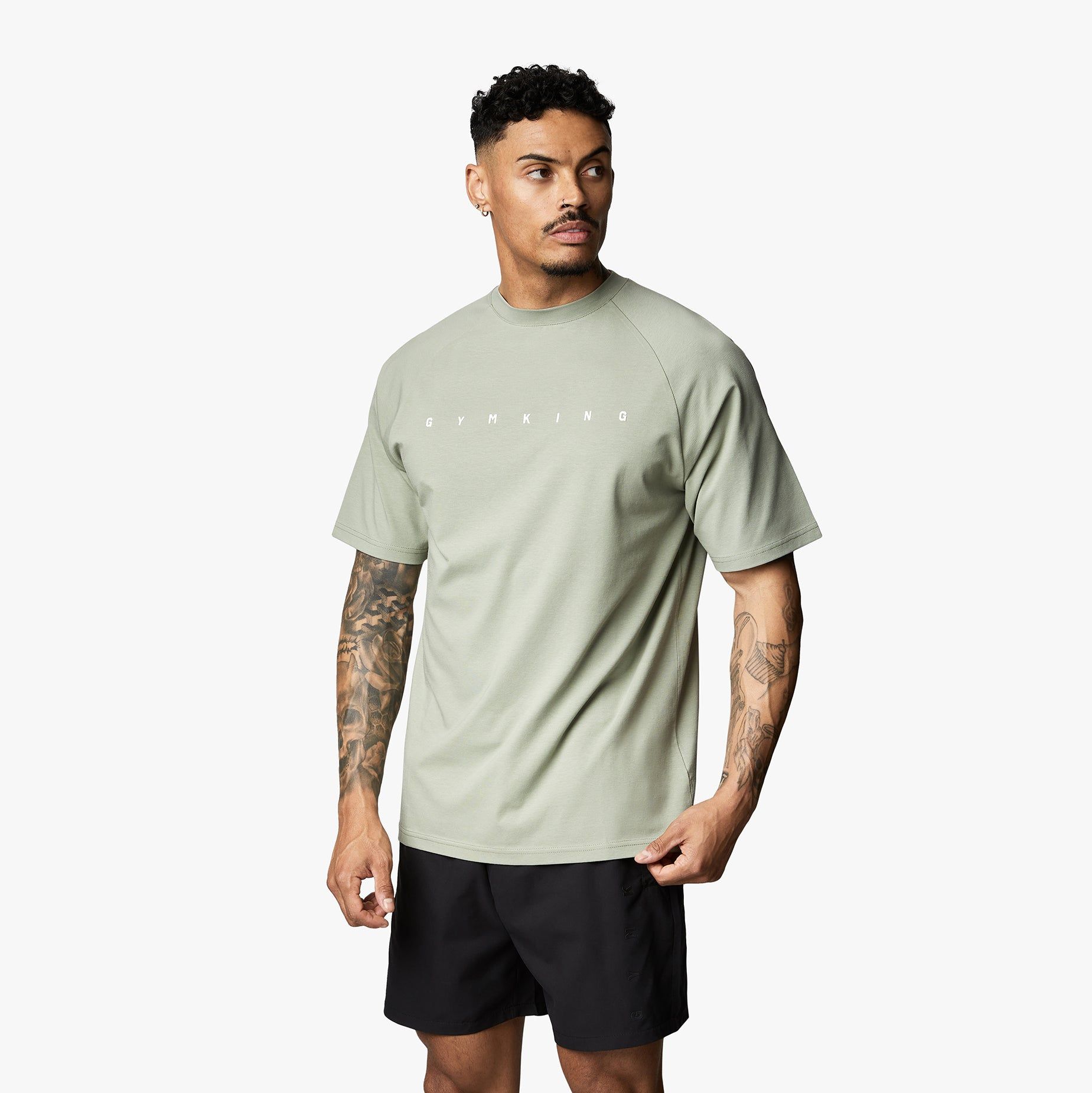 Gym King Rebellion Jersey Tee - Soft Khaki sold by The Gym King product image thumbnail 2