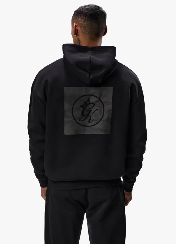 Gym King Box Logo Fleece Hood - Black sold by The Gym King