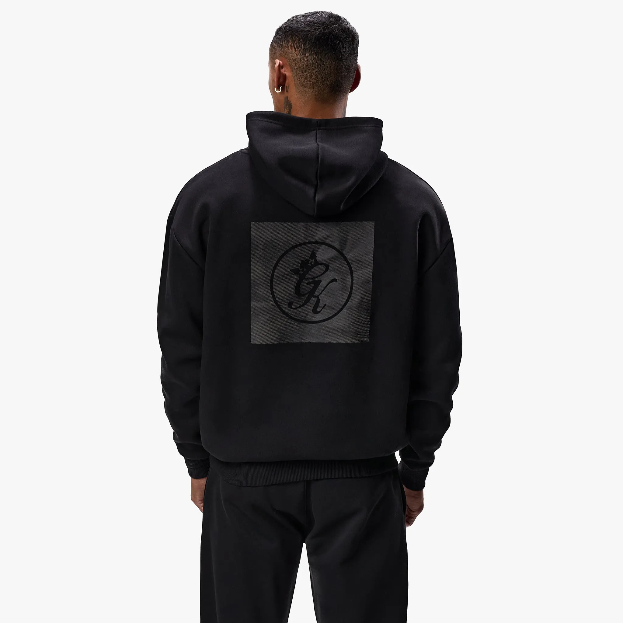Gym King Box Logo Fleece Hood - Black sold by The Gym King product image thumbnail 2