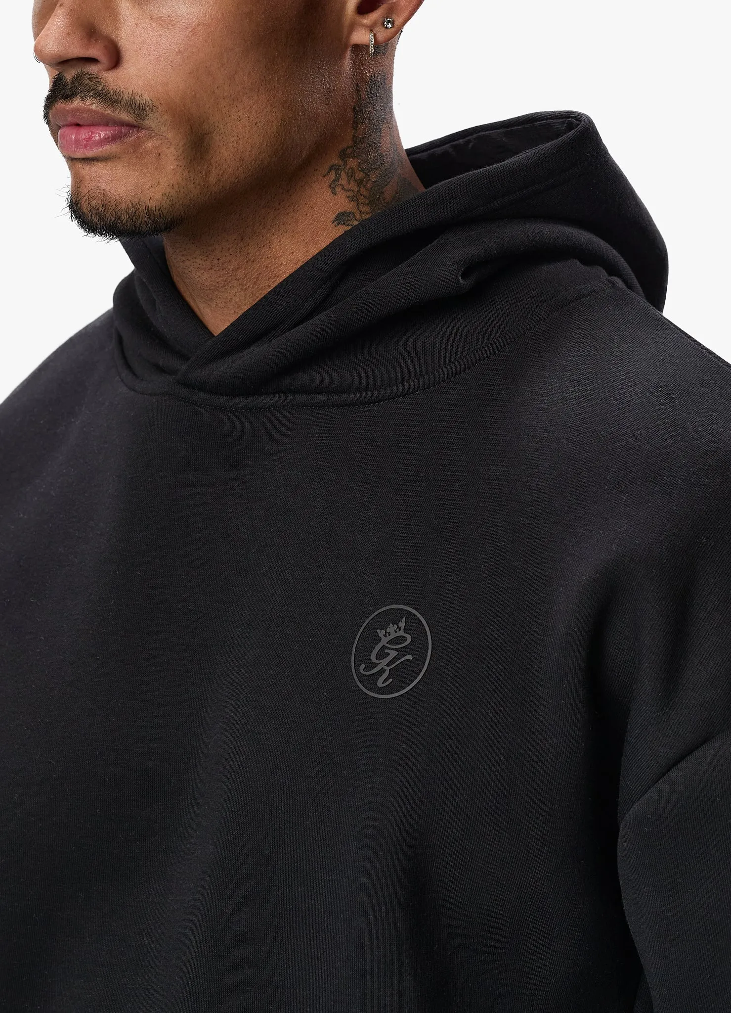 Gym King Box Logo Fleece Hood - Black sold by The Gym King product image thumbnail 5