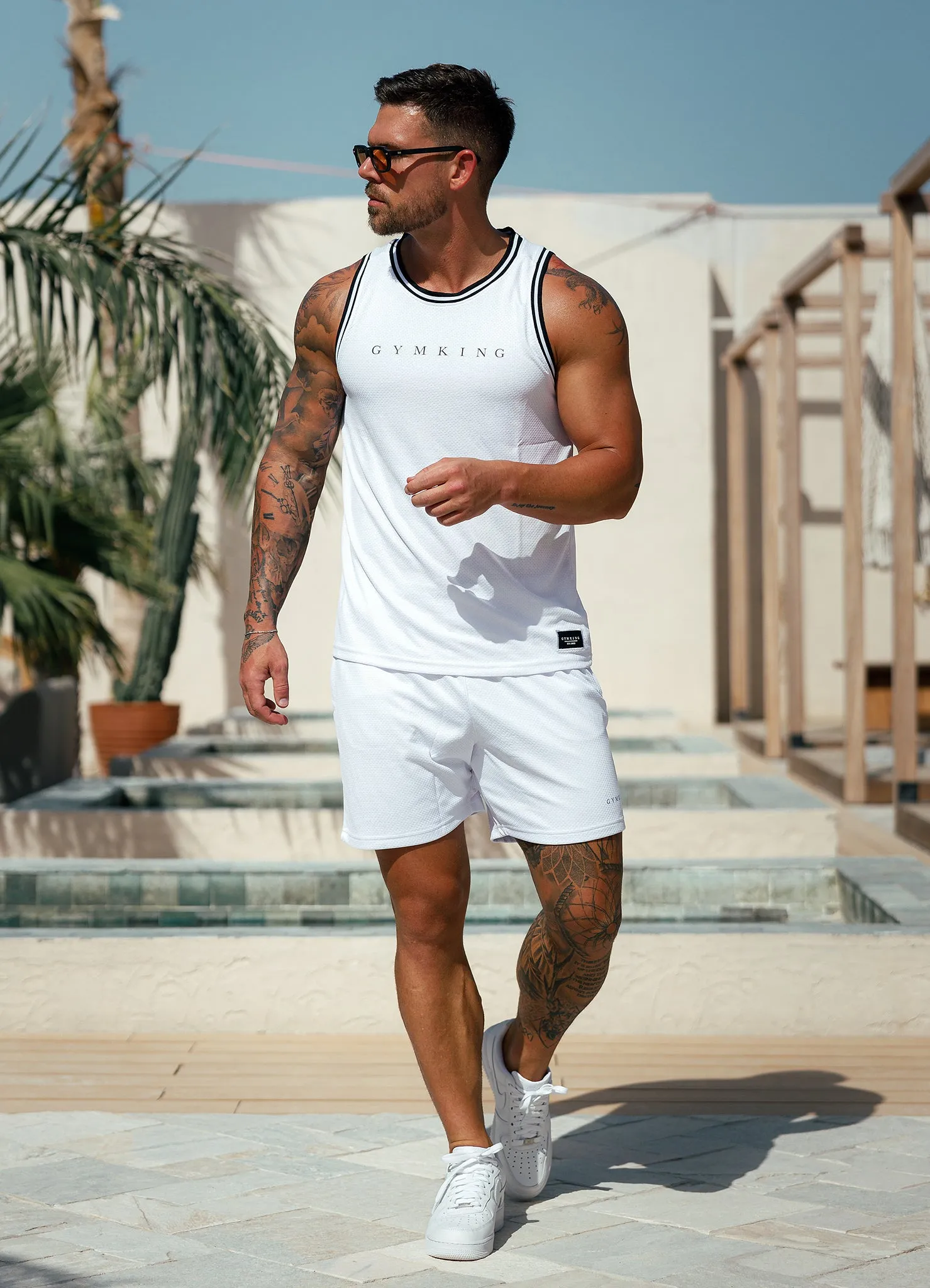 Gym King Brooklyn Mesh Short - White / Black sold by The Gym King product image thumbnail 3