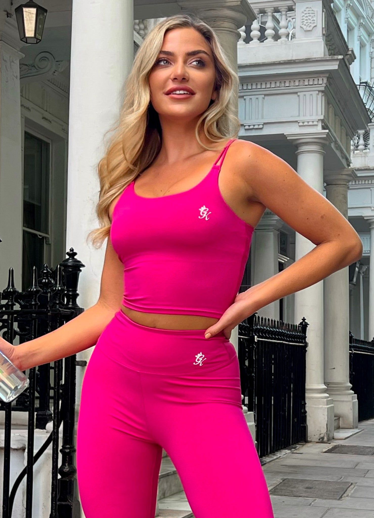 Gym King 365 Long Line Tank Sports Bra - Hot Pink sold by The Gym King