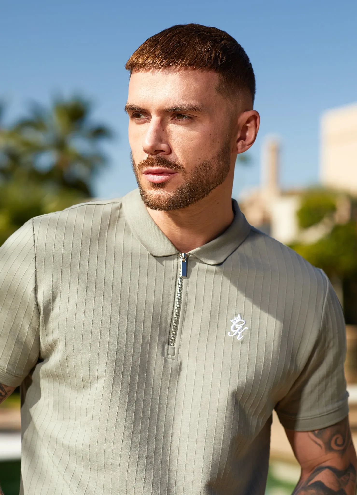 Gym King Riviera Signature Polo - Khaki sold by The Gym King product image thumbnail 3