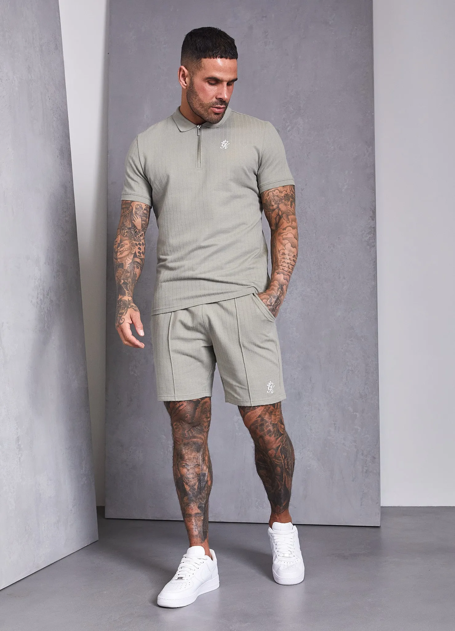 Gym King Riviera Signature Polo - Khaki sold by The Gym King product image thumbnail 5