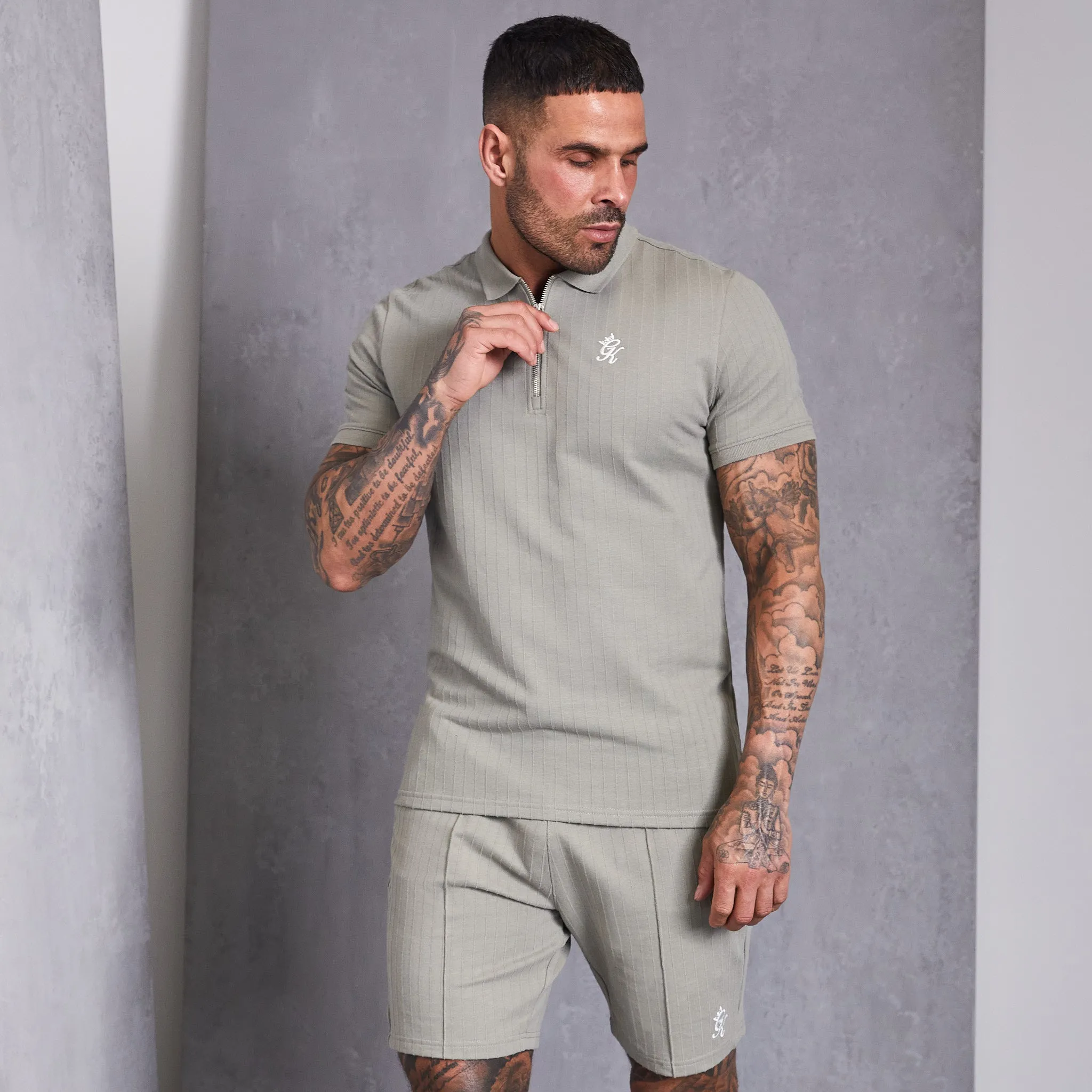 Gym King Riviera Signature Polo - Khaki sold by The Gym King product image thumbnail 2