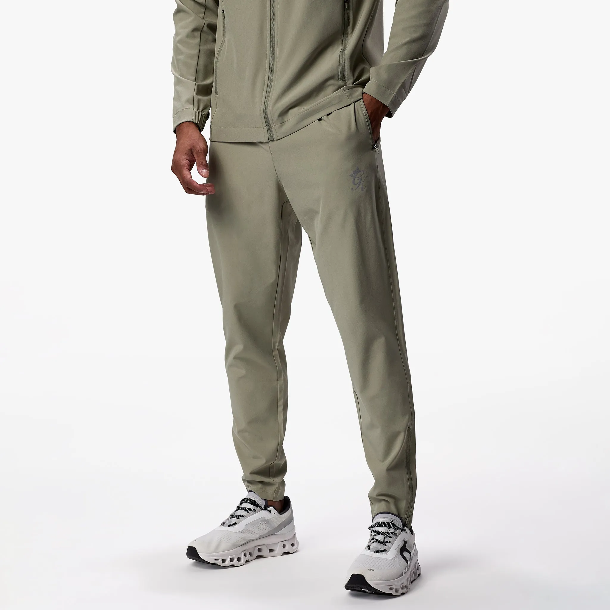 Gym King Flex Woven Tracksuit Bottom - Soft Khaki sold by The Gym King product image thumbnail 2