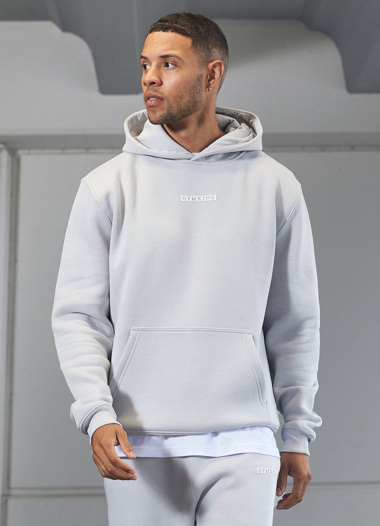 Gym King Box Logo Tracksuit - Light Grey sold by The Gym King product image thumbnail 13