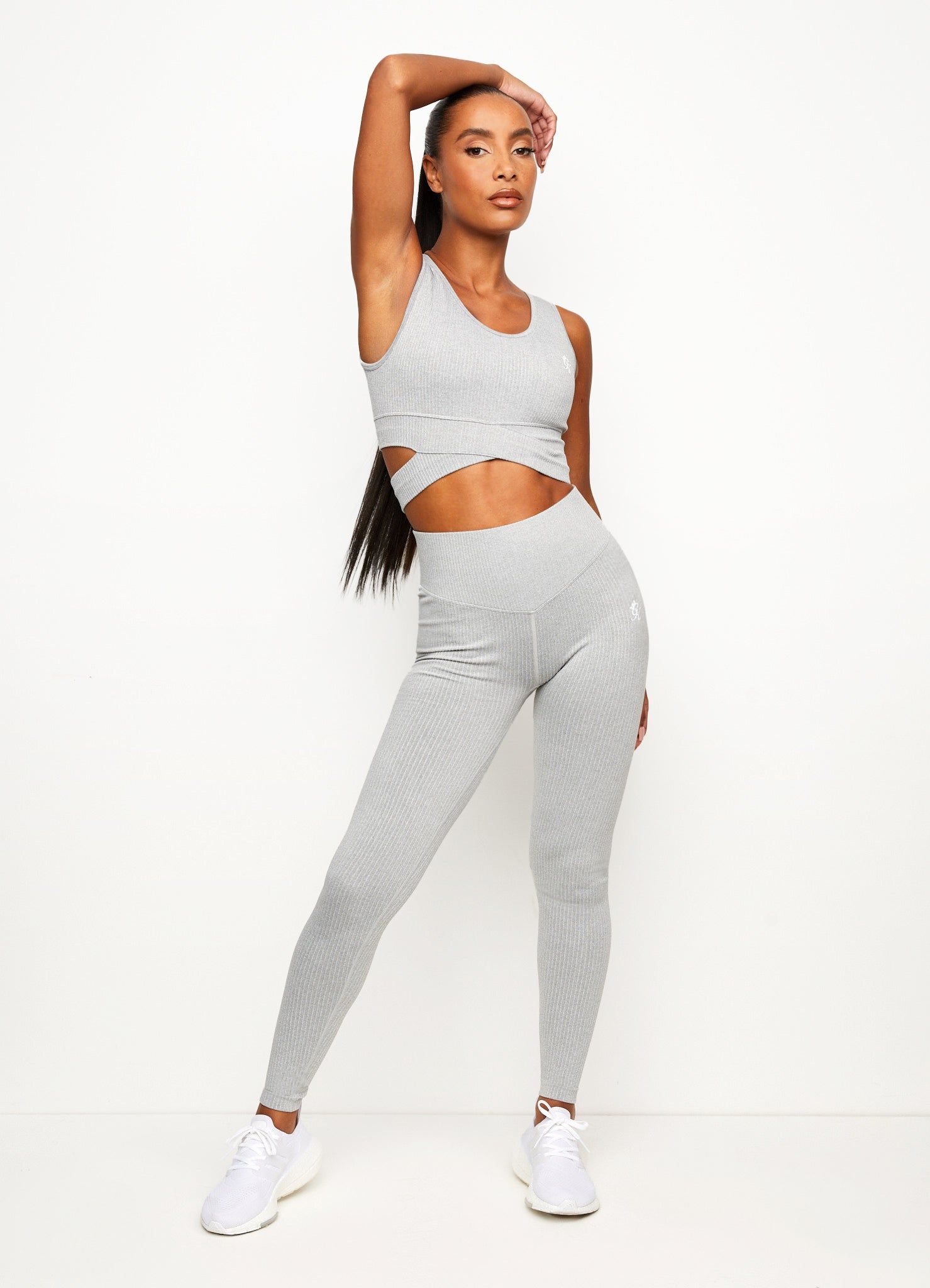Gym King Balance Rib Bra - Mid Grey Marl sold by The Gym King product image thumbnail 5