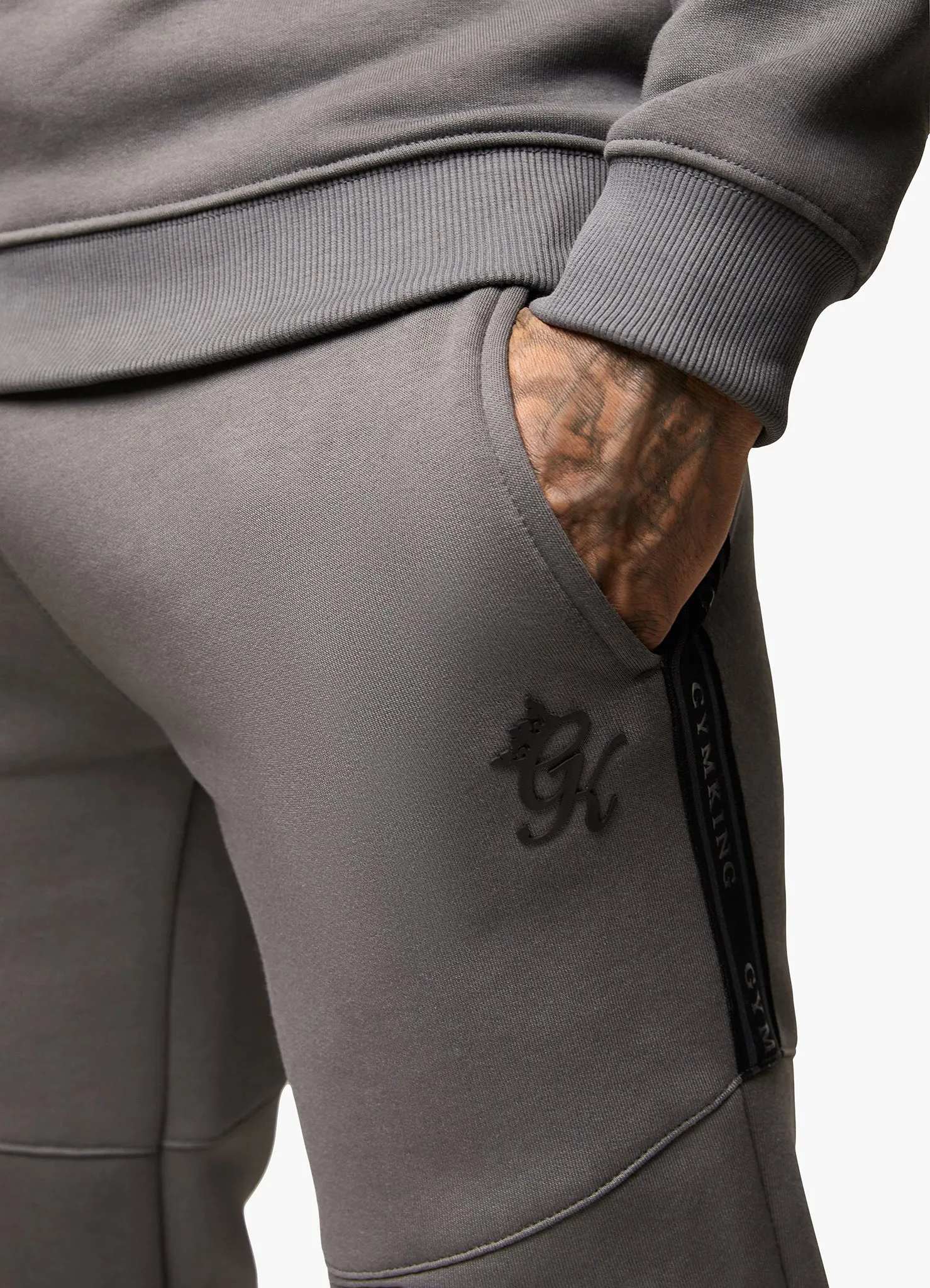Gym King Premium Taped Jogger - Grey sold by The Gym King product image thumbnail 3