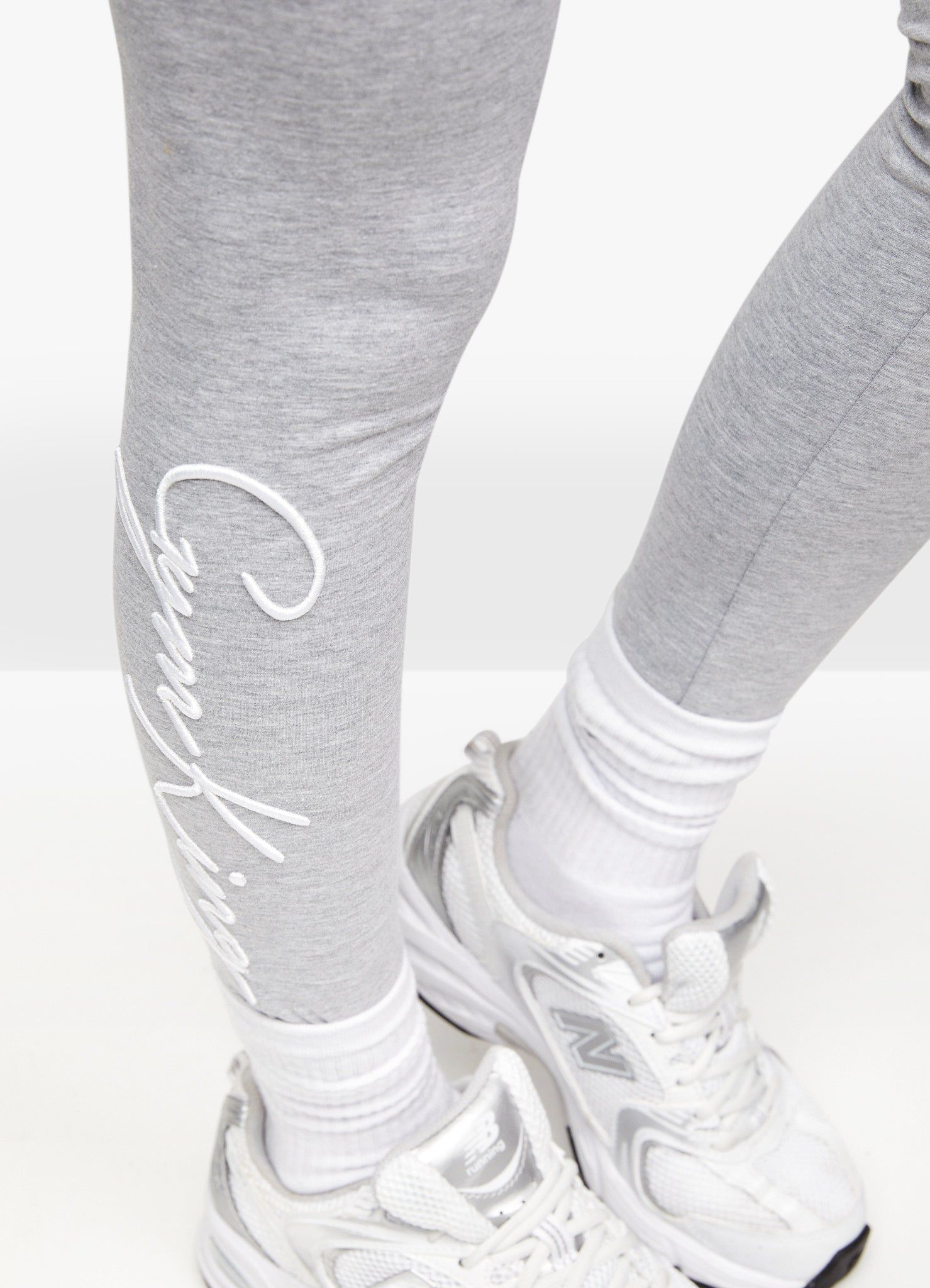 Gym King Script Legging - Grey Marl sold by The Gym King product image thumbnail 4