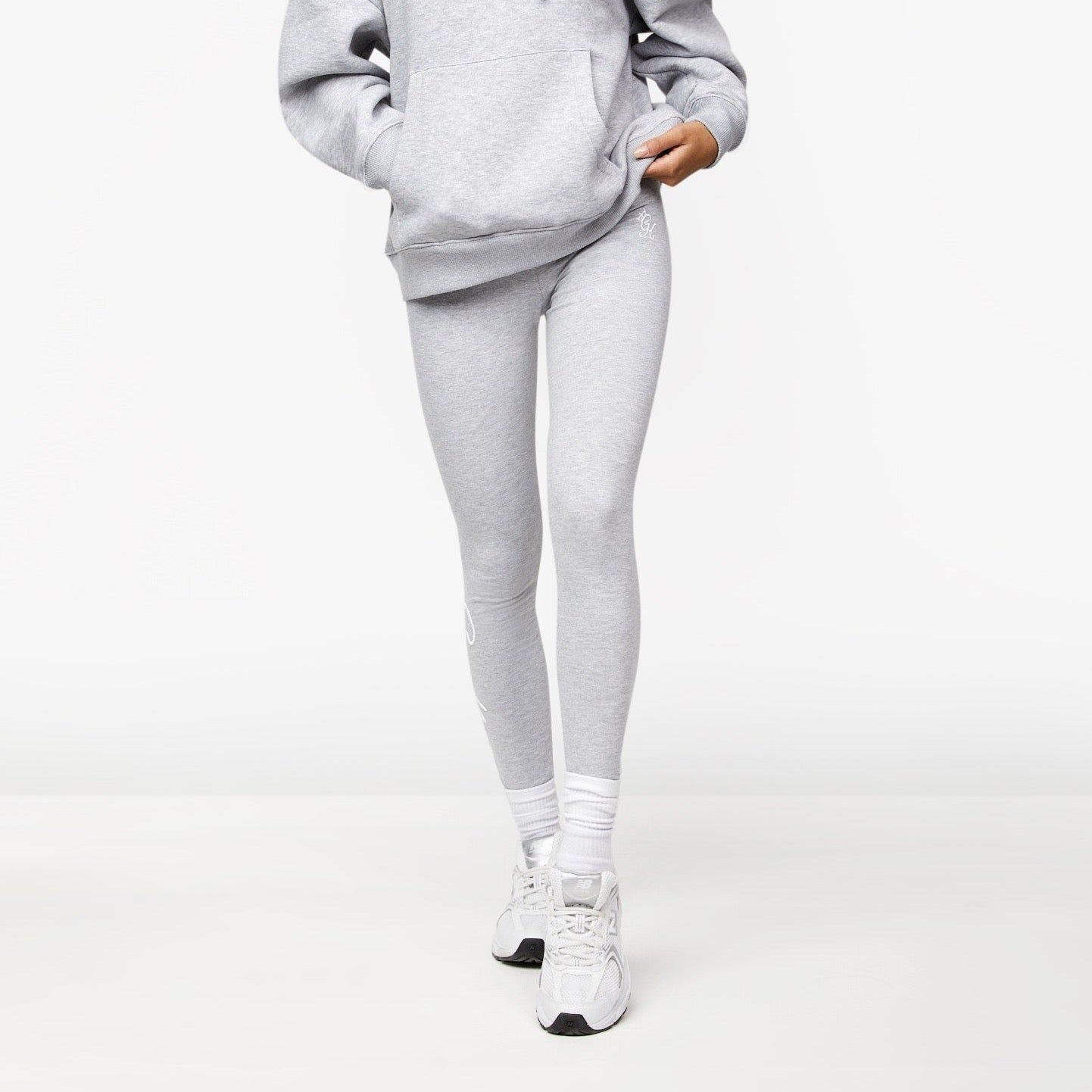 Gym King Script Legging - Grey Marl sold by The Gym King product image thumbnail 2