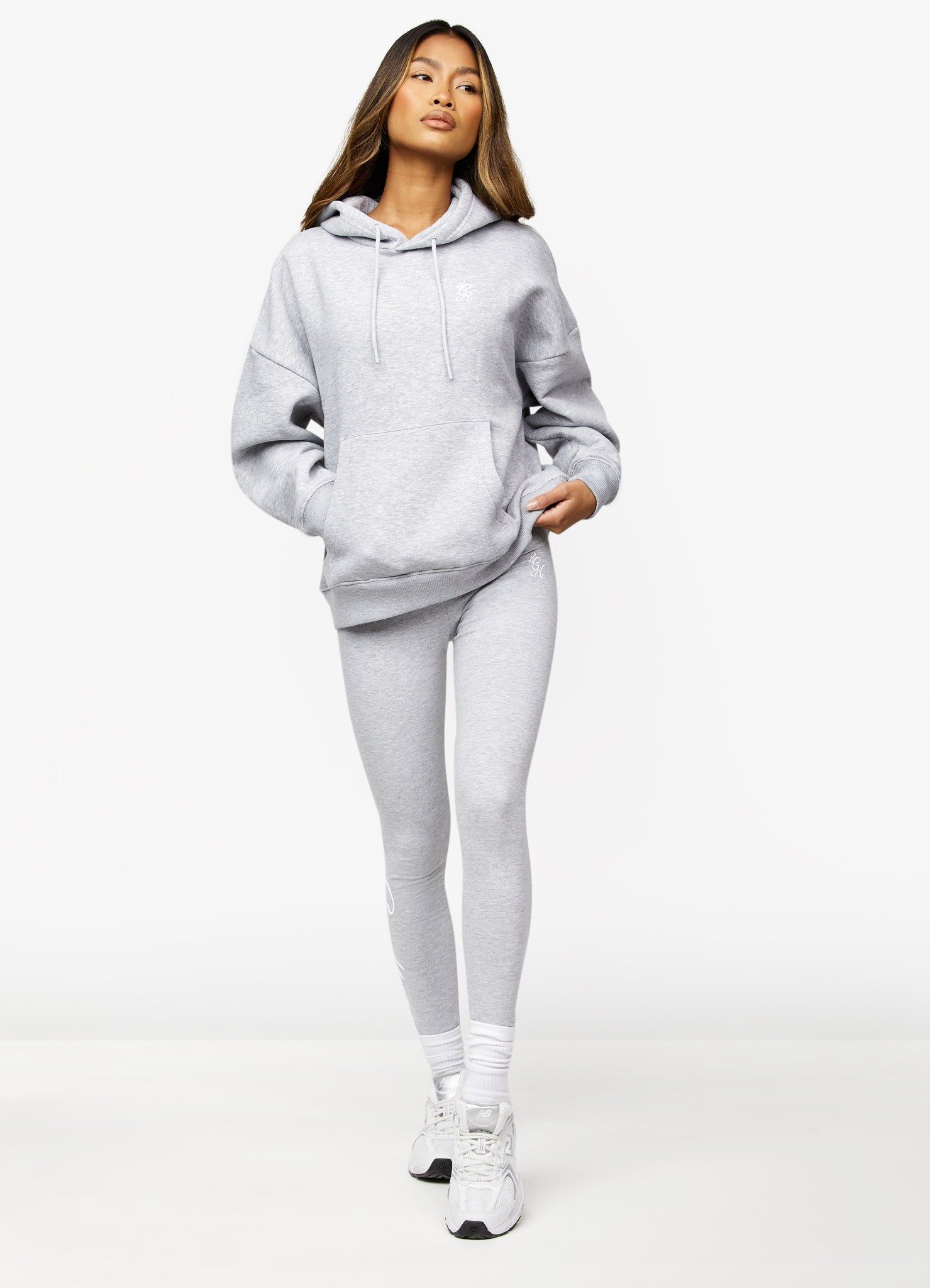 Gym King Script Legging - Grey Marl sold by The Gym King product image thumbnail 7