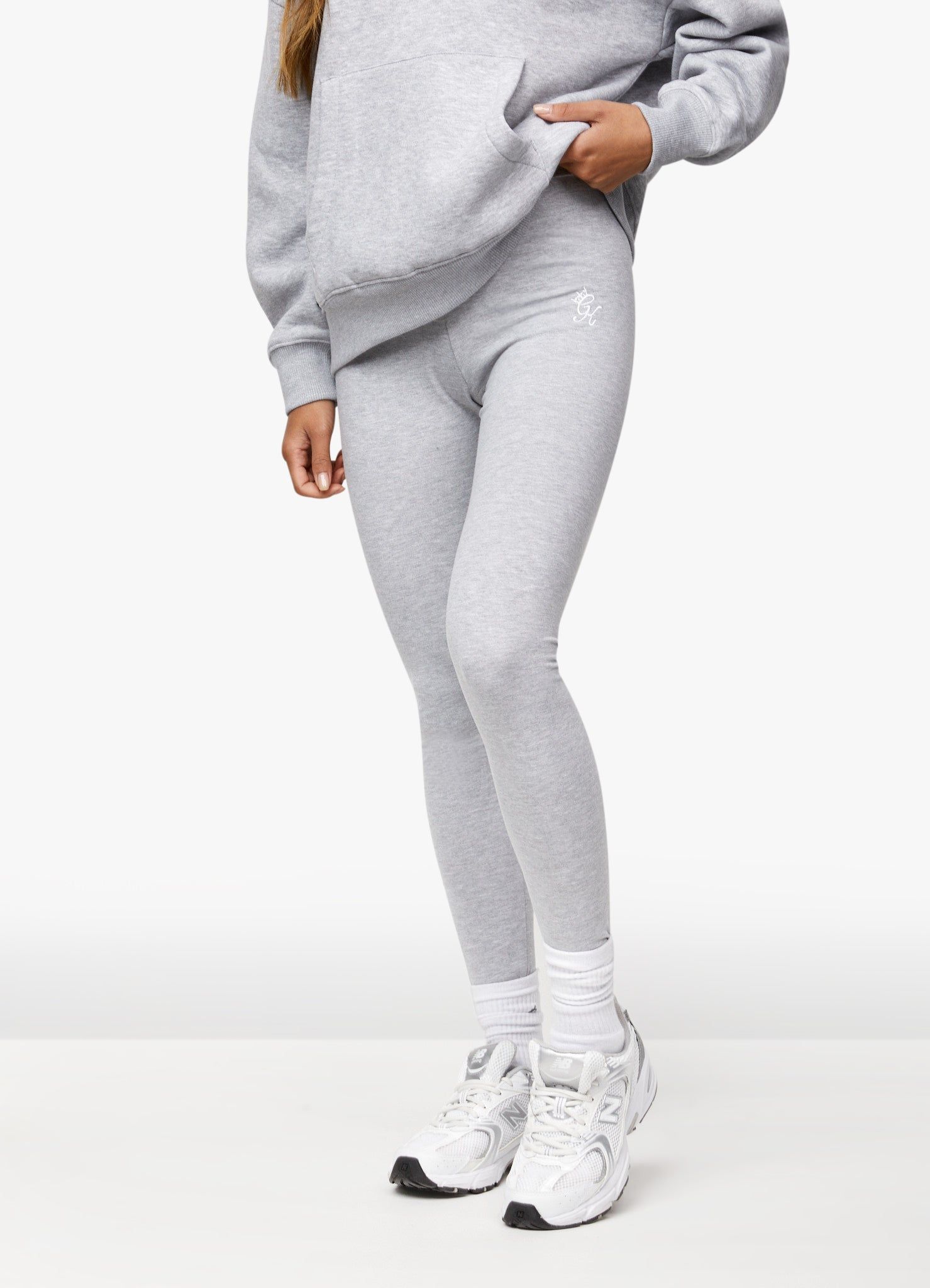 Gym King Script Legging - Grey Marl sold by The Gym King product image thumbnail 6