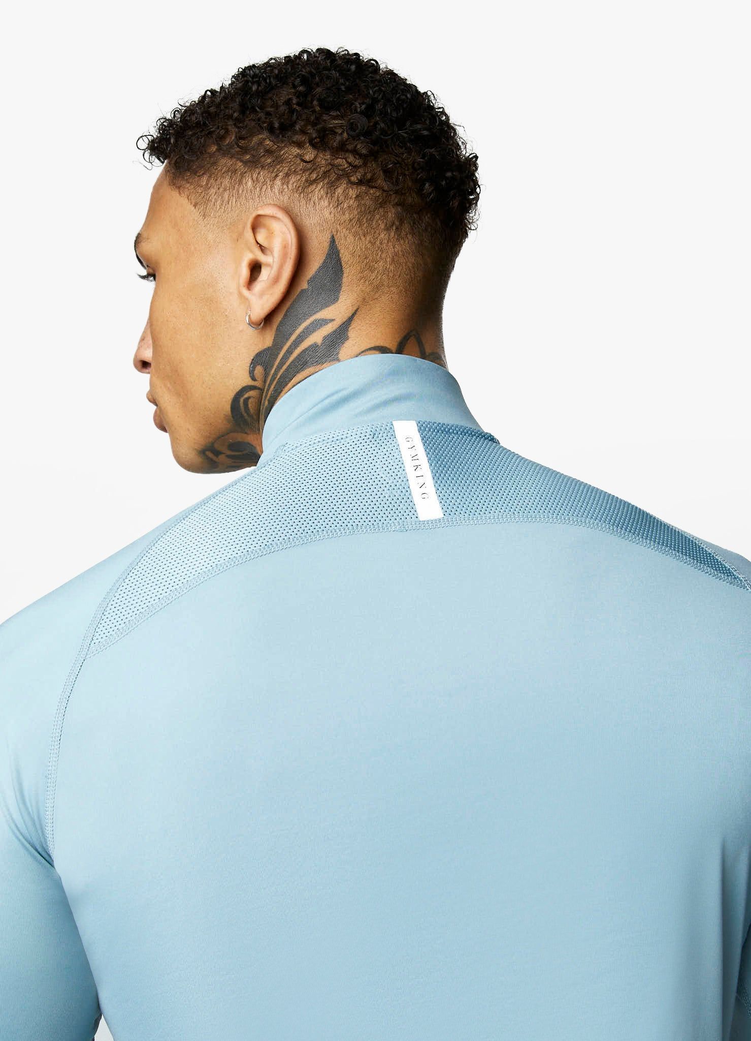 Gym King Contrast Flex 1/4 Zip - Smoke Blue sold by The Gym King product image thumbnail 14
