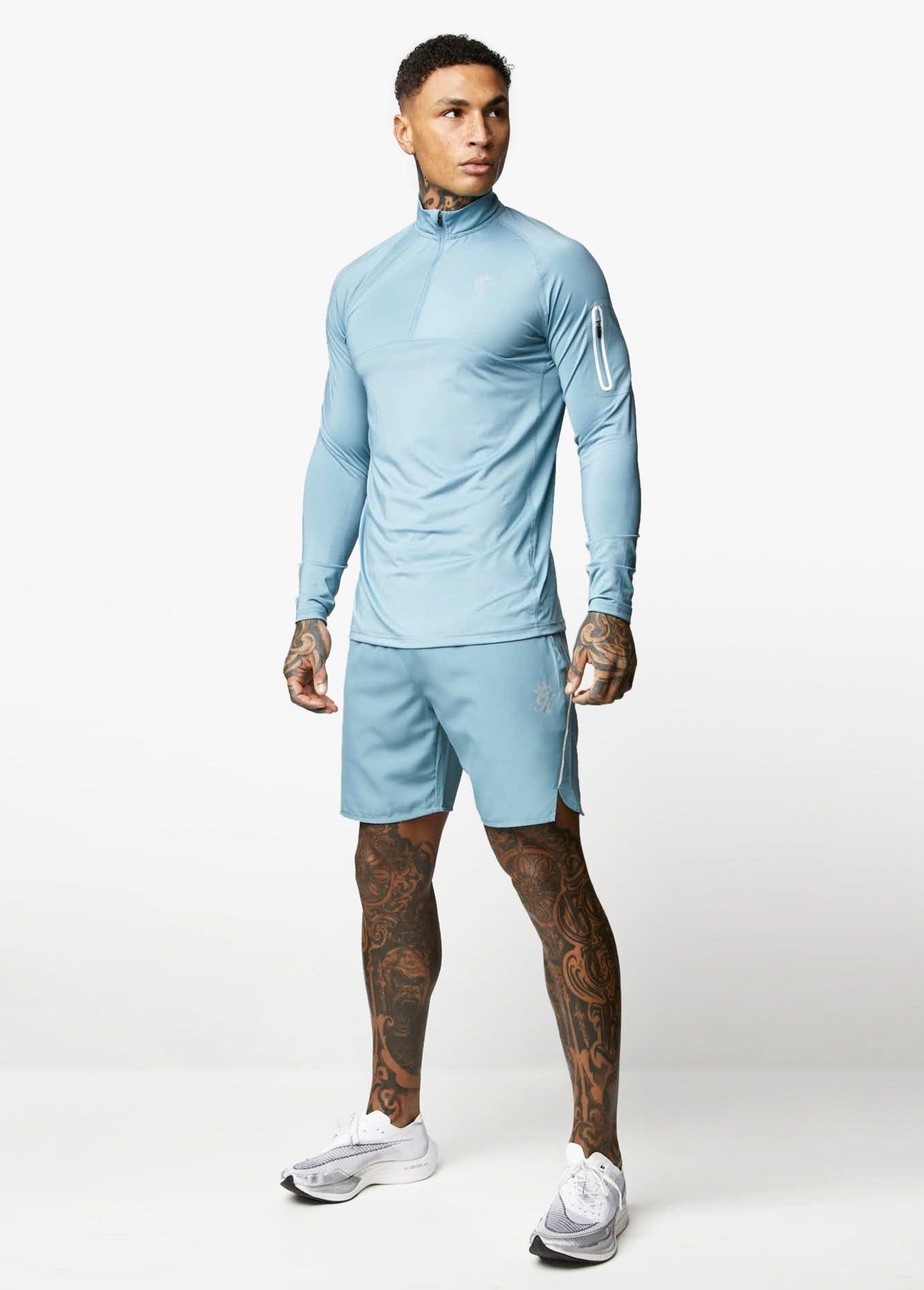 Gym King Contrast Flex 1/4 Zip - Smoke Blue sold by The Gym King product image thumbnail 11