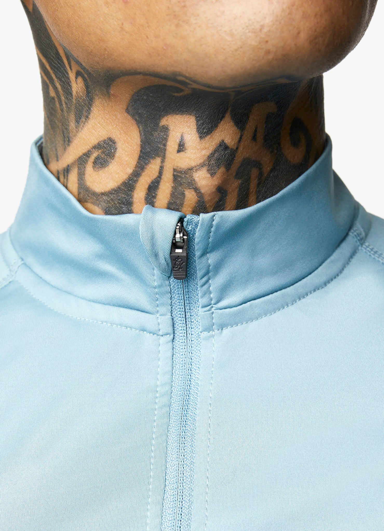 Gym King Contrast Flex 1/4 Zip - Smoke Blue sold by The Gym King product image thumbnail 13