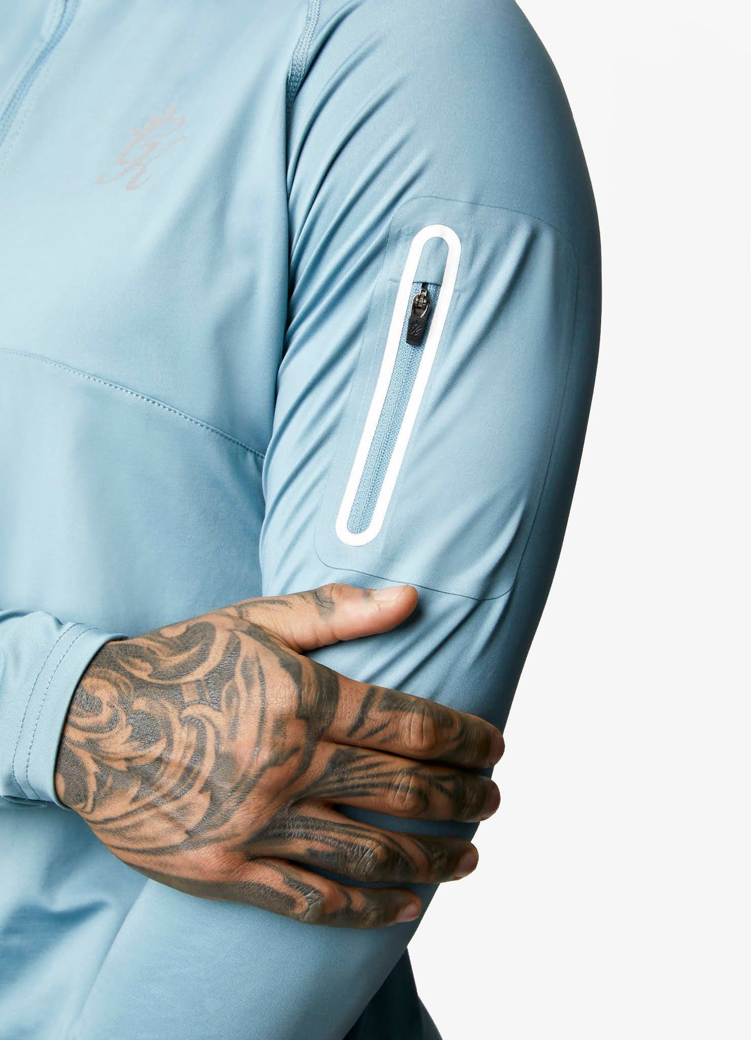 Gym King Contrast Flex 1/4 Zip - Smoke Blue sold by The Gym King product image thumbnail 7