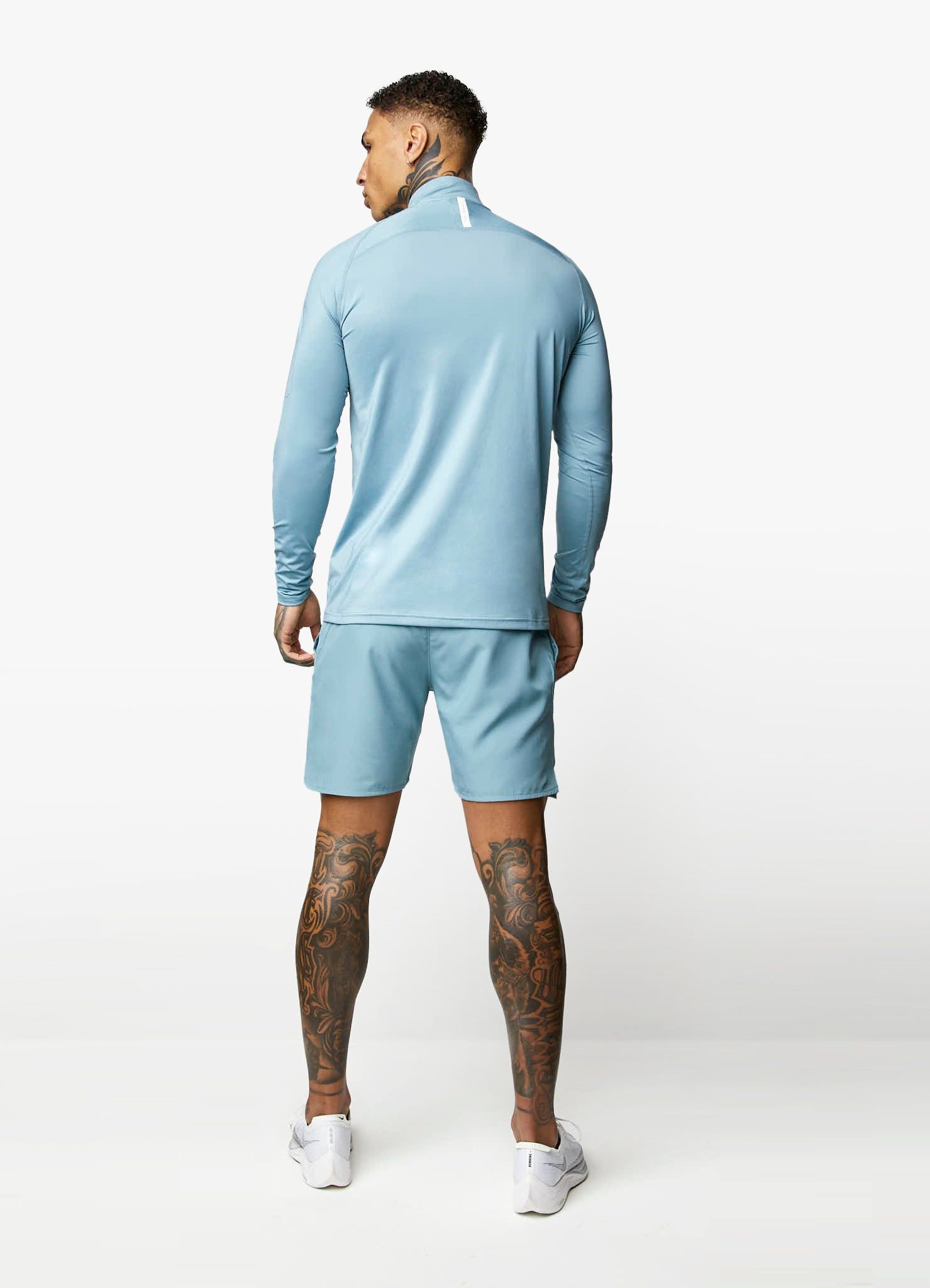 Gym King Contrast Flex 1/4 Zip - Smoke Blue sold by The Gym King product image thumbnail 12