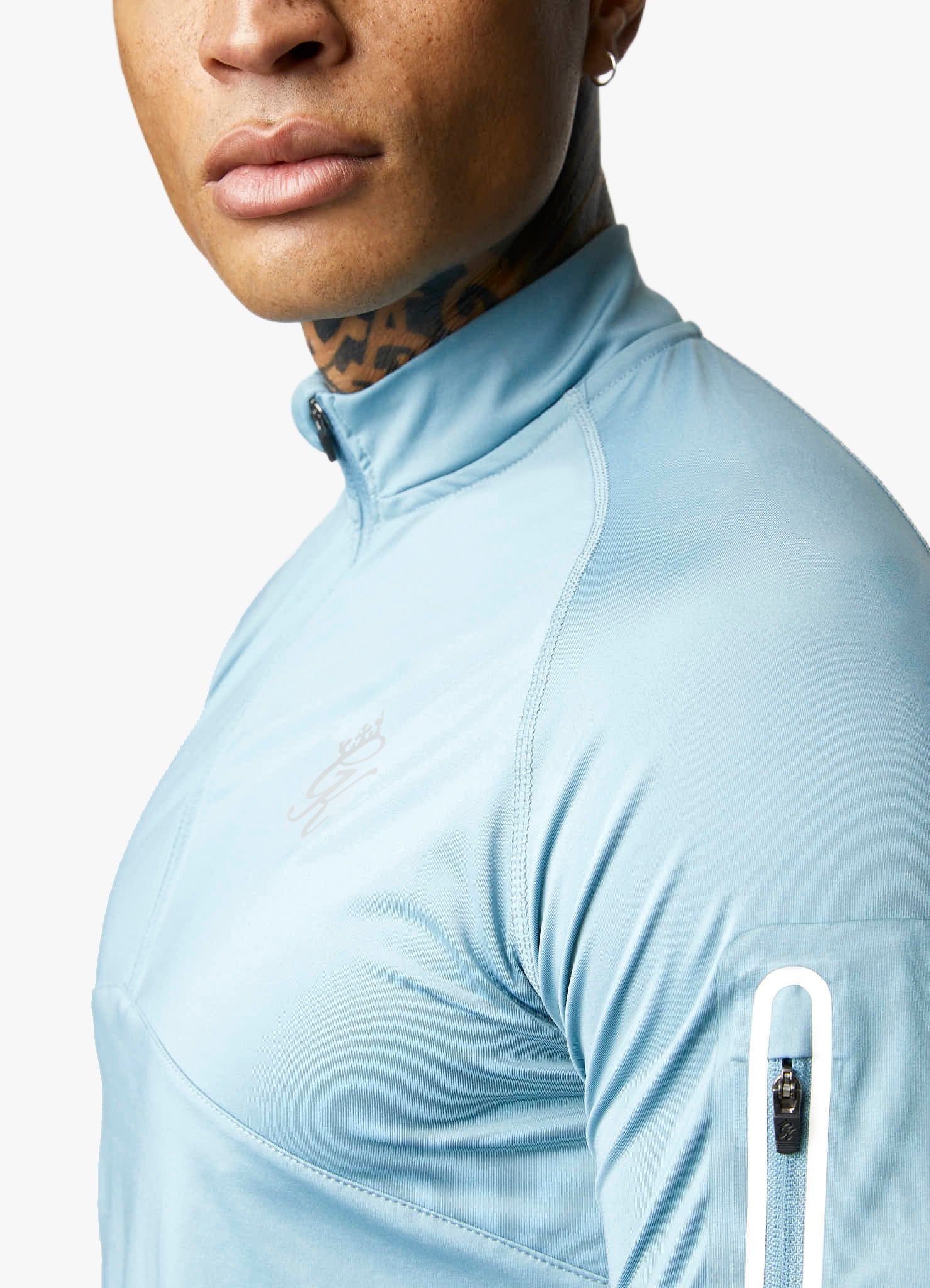 Gym King Contrast Flex 1/4 Zip - Smoke Blue sold by The Gym King product image thumbnail 4