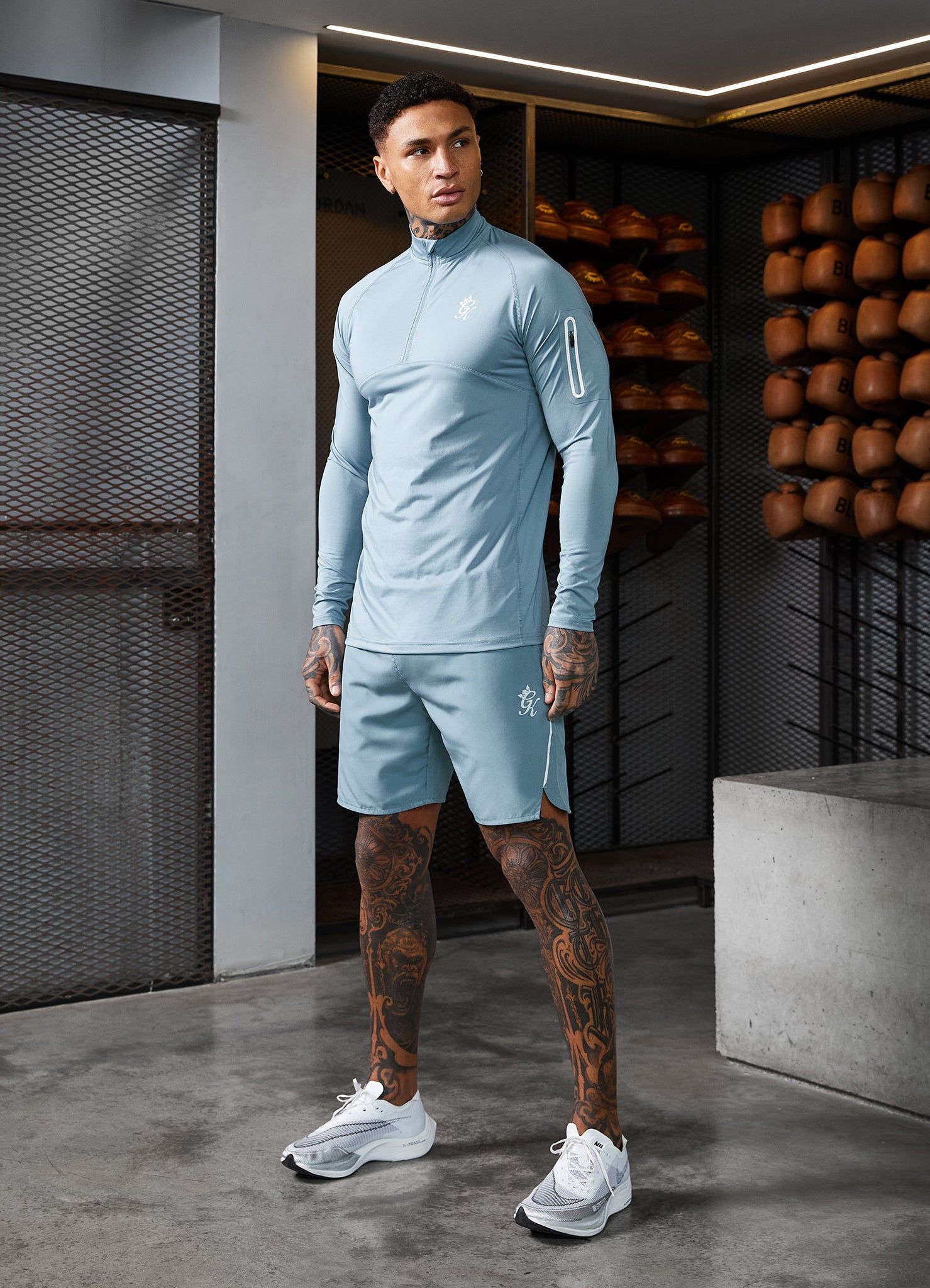 Gym King Contrast Flex 1/4 Zip - Smoke Blue sold by The Gym King product image thumbnail 5