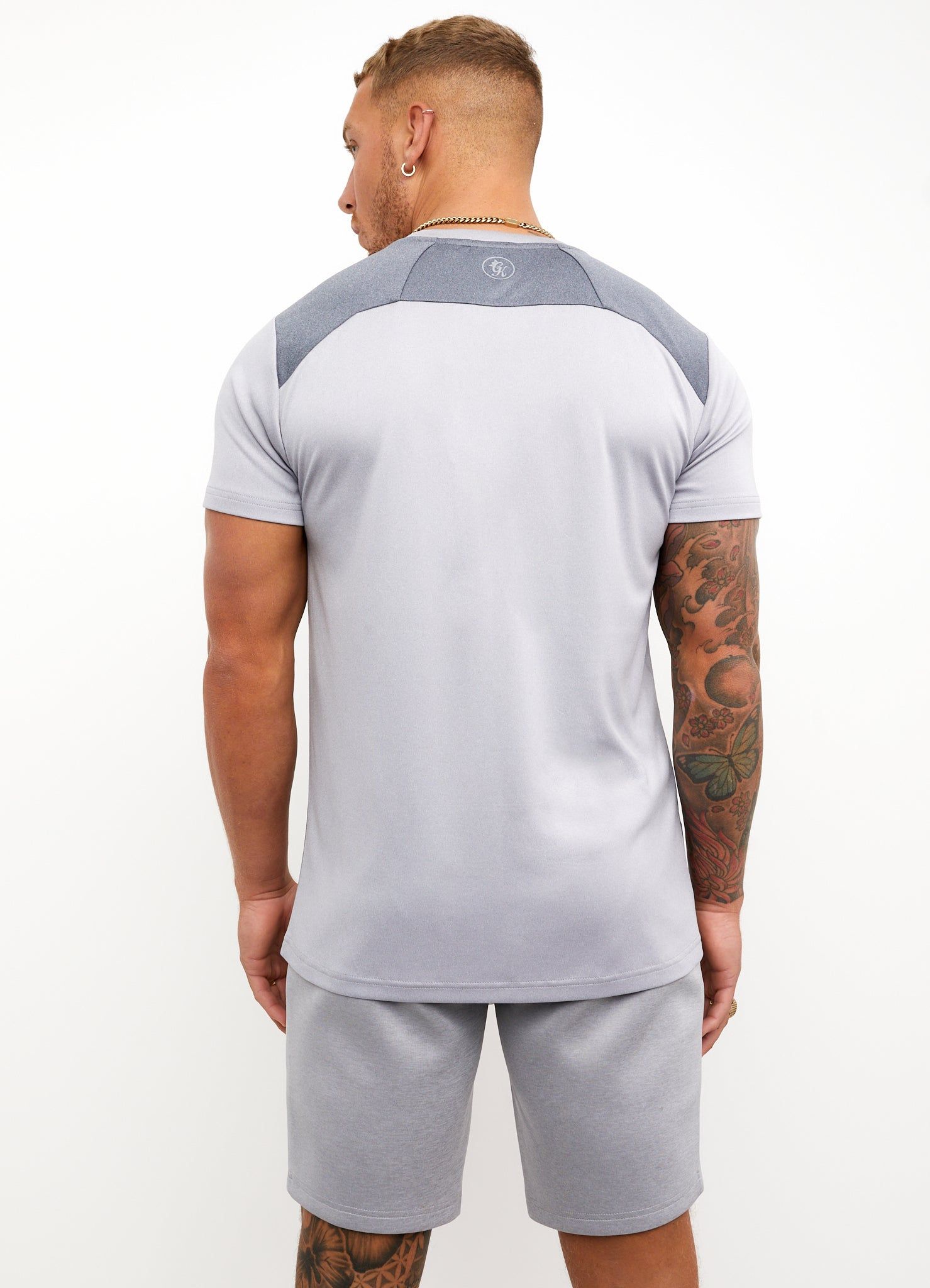Gym King Contrast Panel Tee - Grey Marl sold by The Gym King product image thumbnail 3