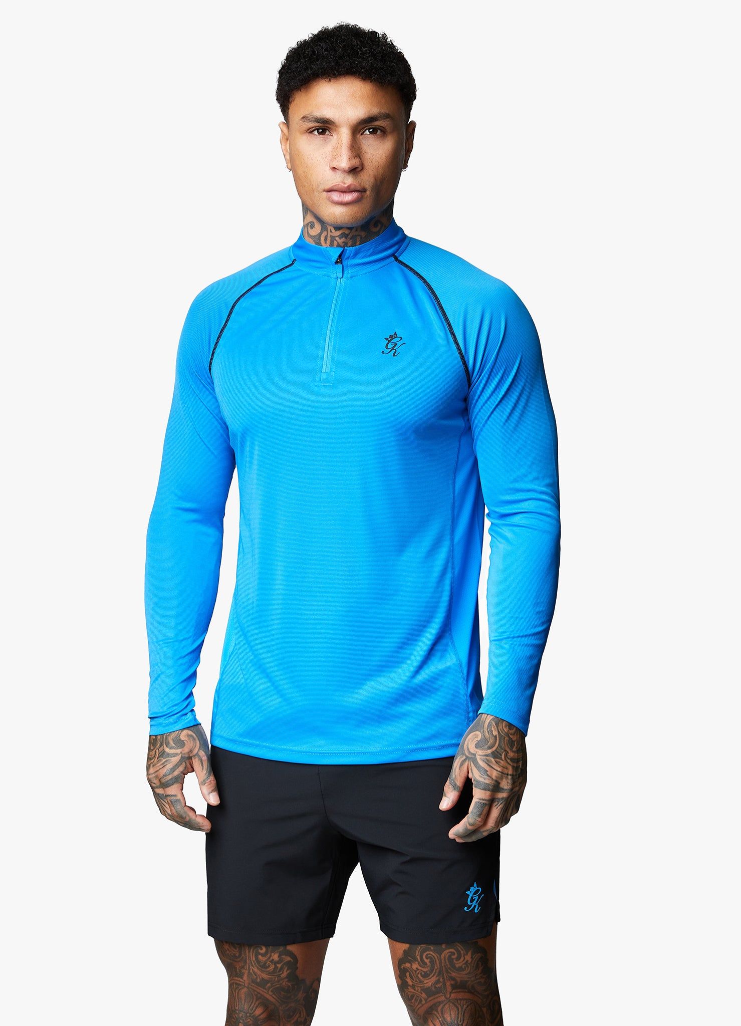 Gym King Motivate Stripe Funnel - French Blue sold by The Gym King