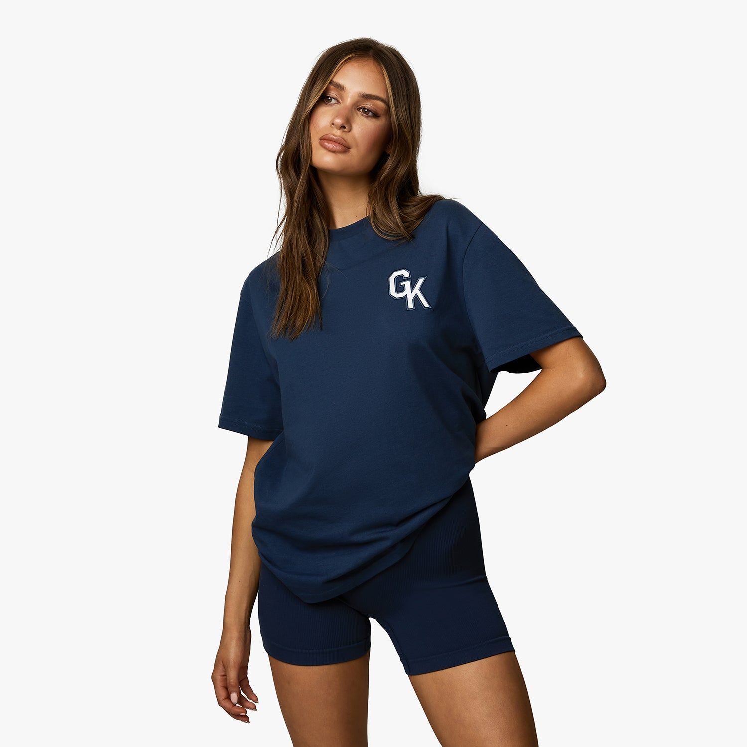 Gym King Varsity Boyfriend Tee - Oxford Blue sold by The Gym King product image thumbnail 2