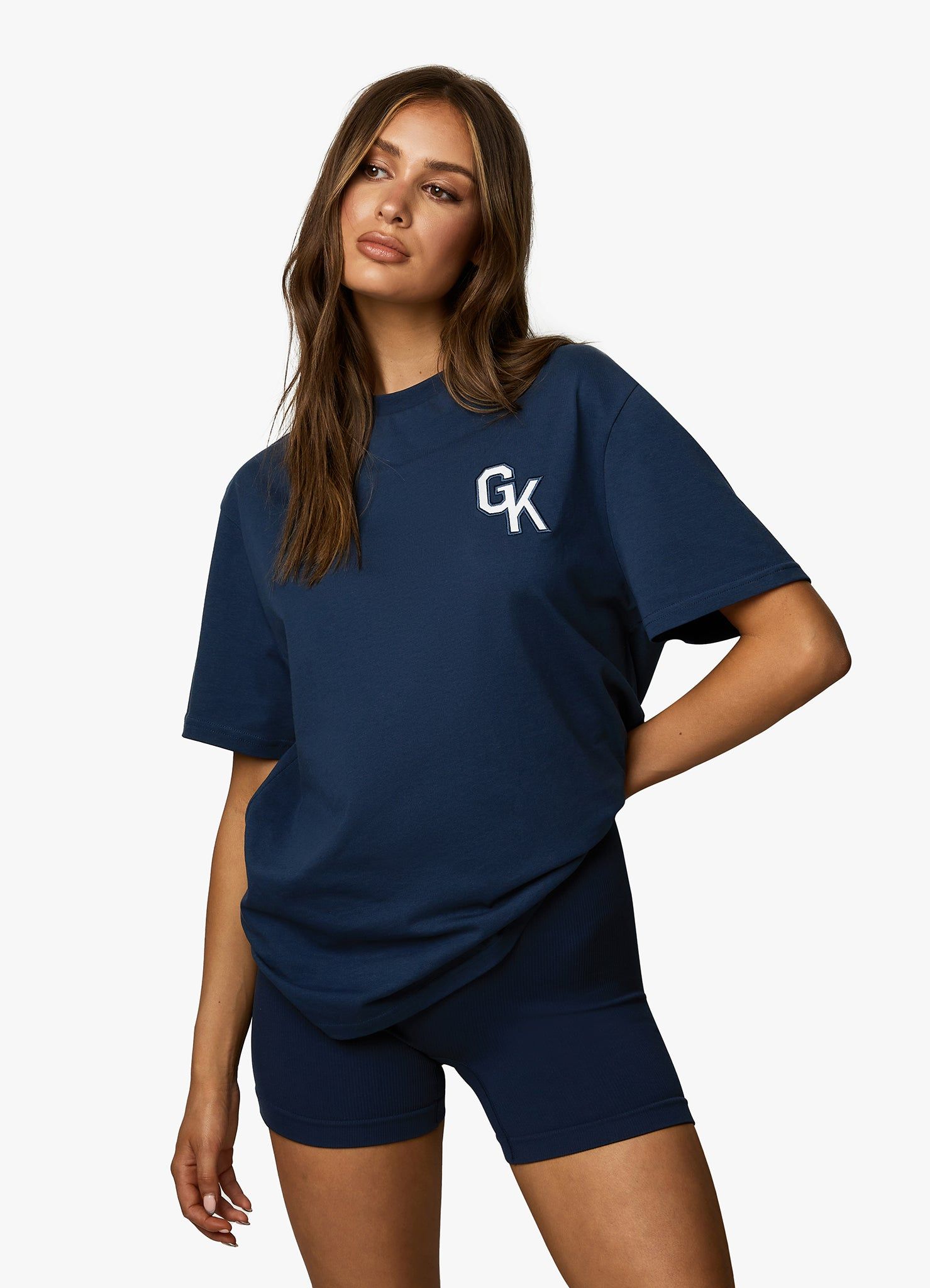 Gym King Varsity Boyfriend Tee - Oxford Blue sold by The Gym King product image thumbnail 4