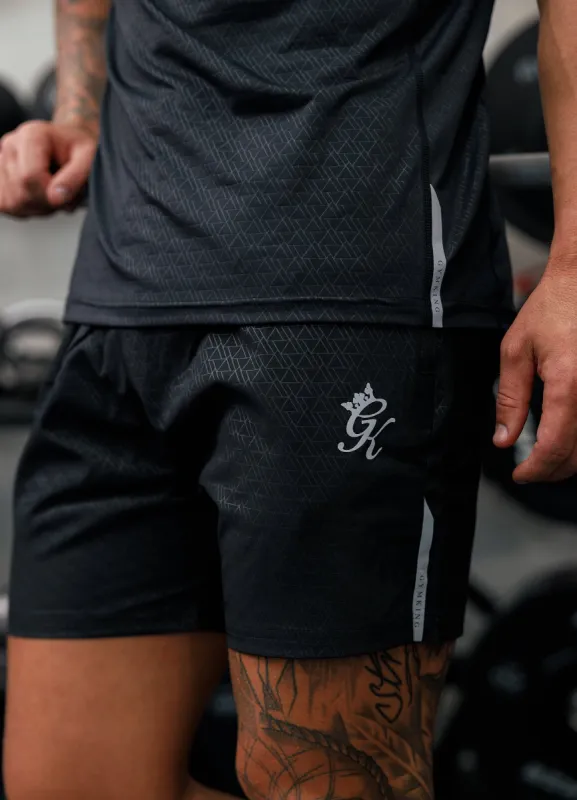 Gym King Debossed Energy Short - 6" - Black AOP sold by The Gym King