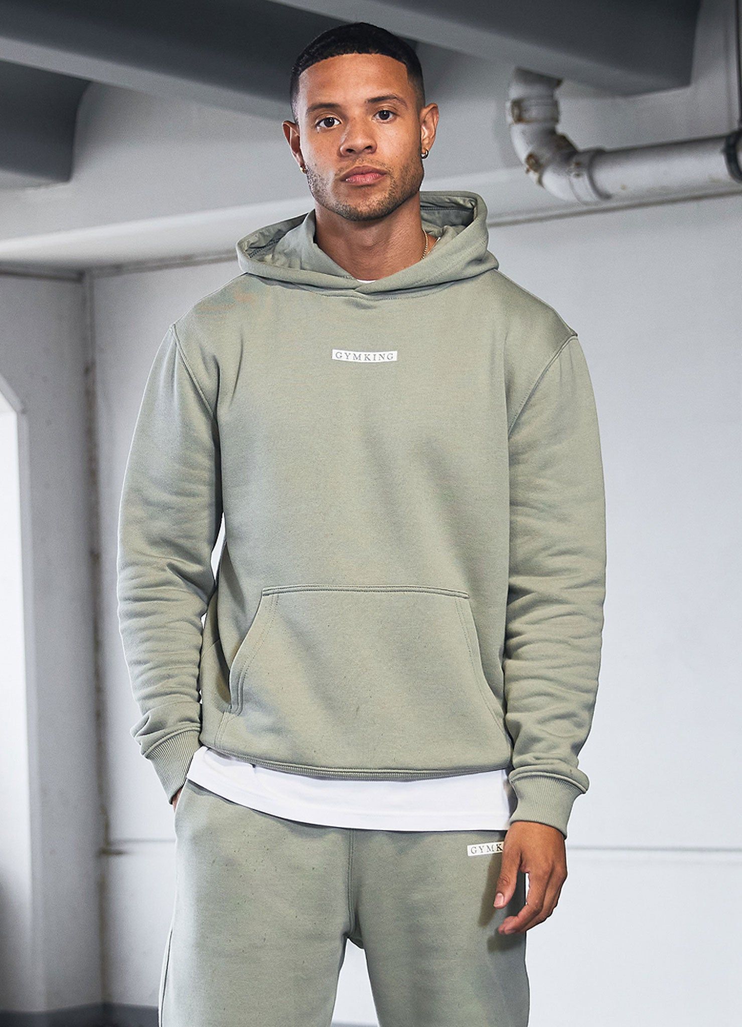 Gym King Box Logo Tracksuit - Soft Khaki sold by The Gym King product image thumbnail 12