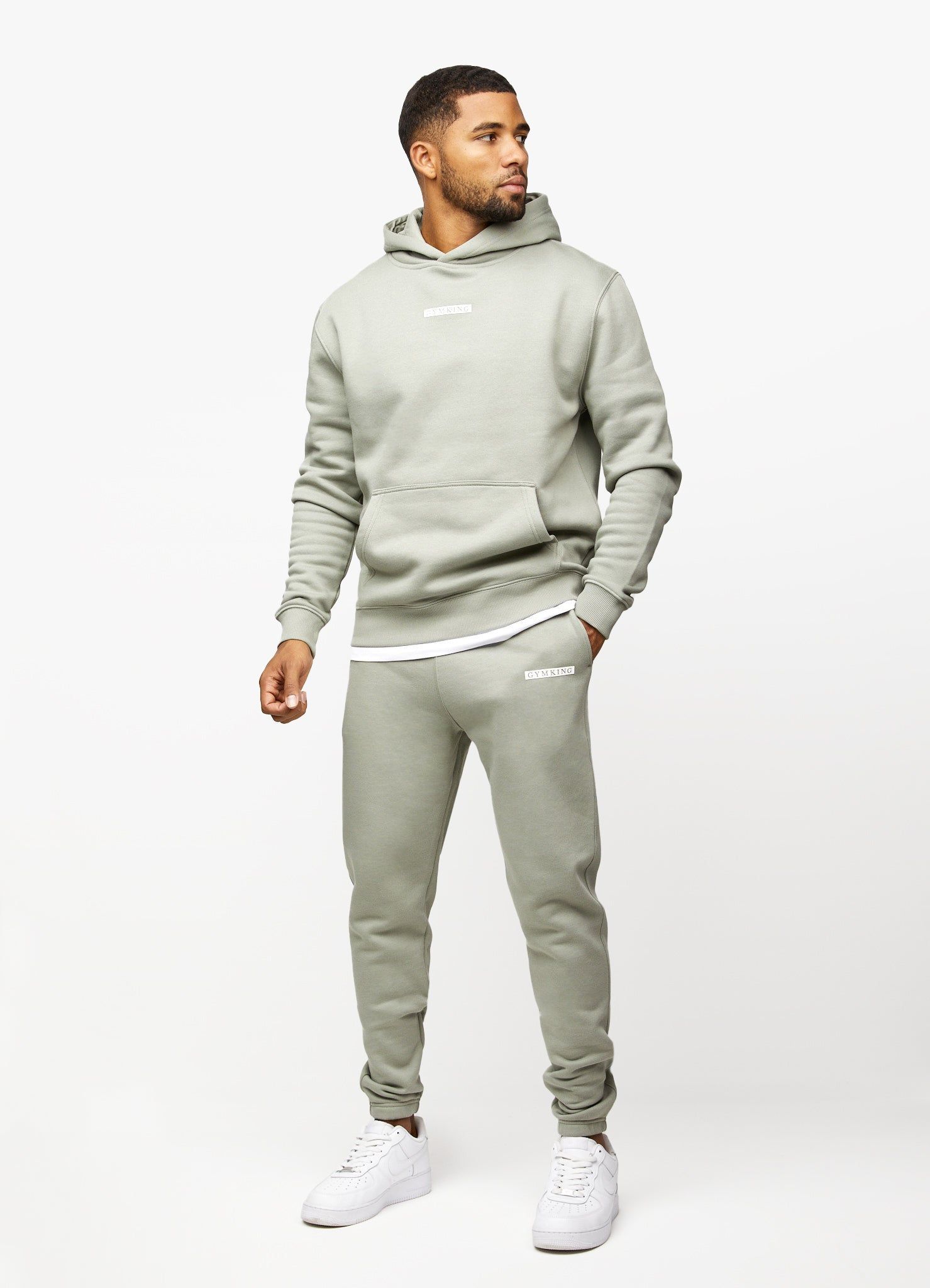 Gym King Box Logo Tracksuit - Soft Khaki sold by The Gym King product image thumbnail 2
