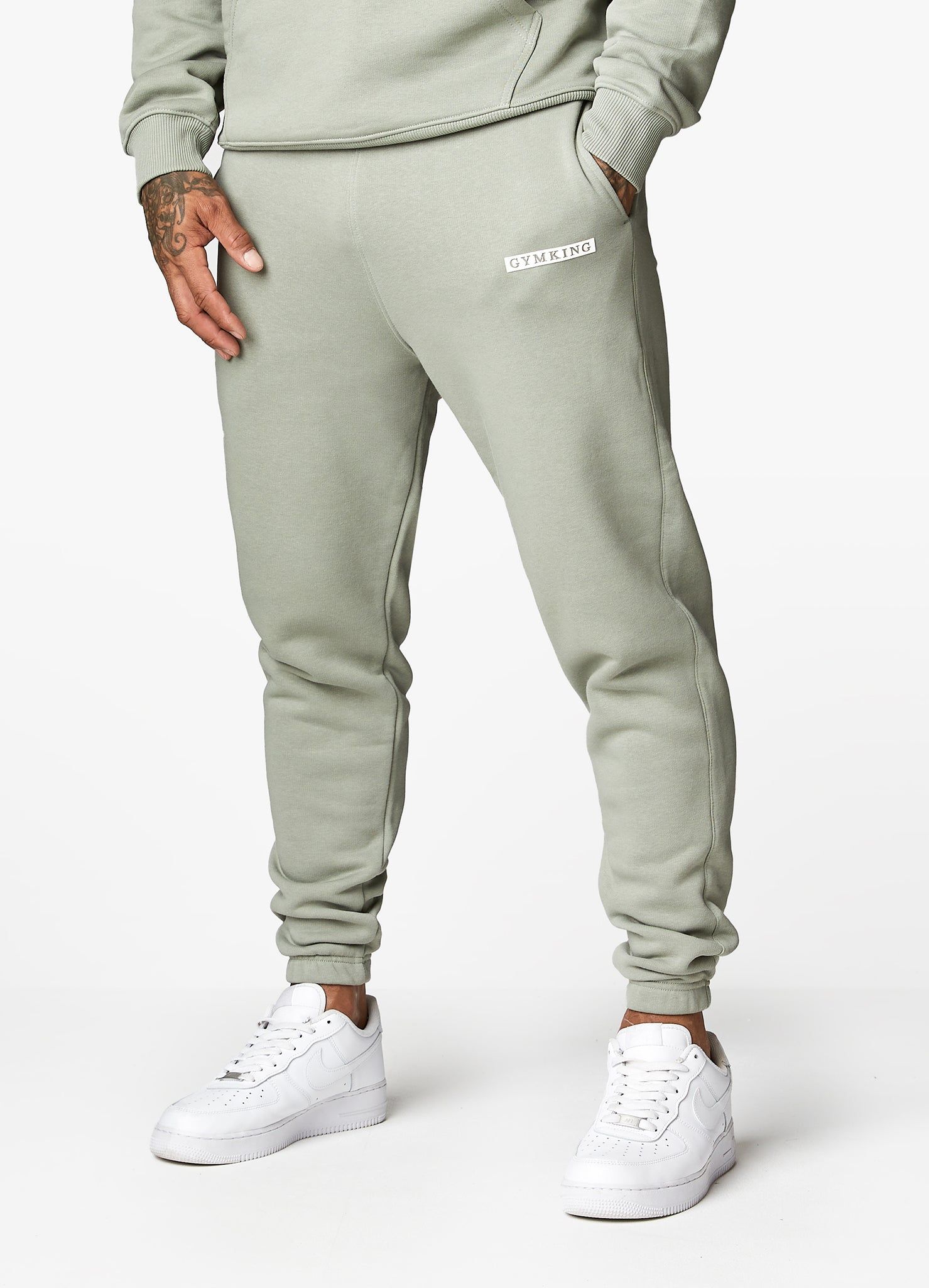 Gym King Box Logo Tracksuit - Soft Khaki sold by The Gym King product image thumbnail 4