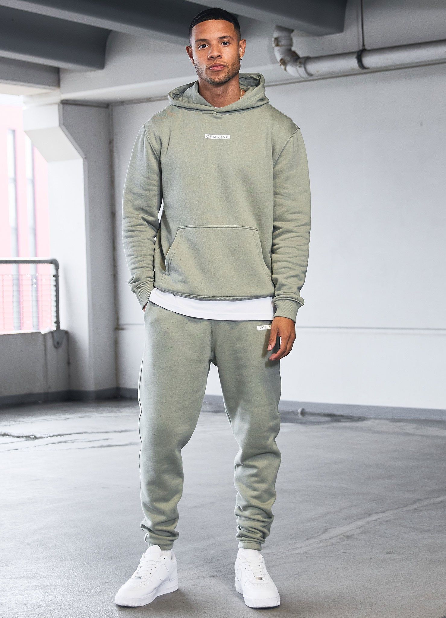 Gym King Box Logo Tracksuit - Soft Khaki sold by The Gym King product image thumbnail 11