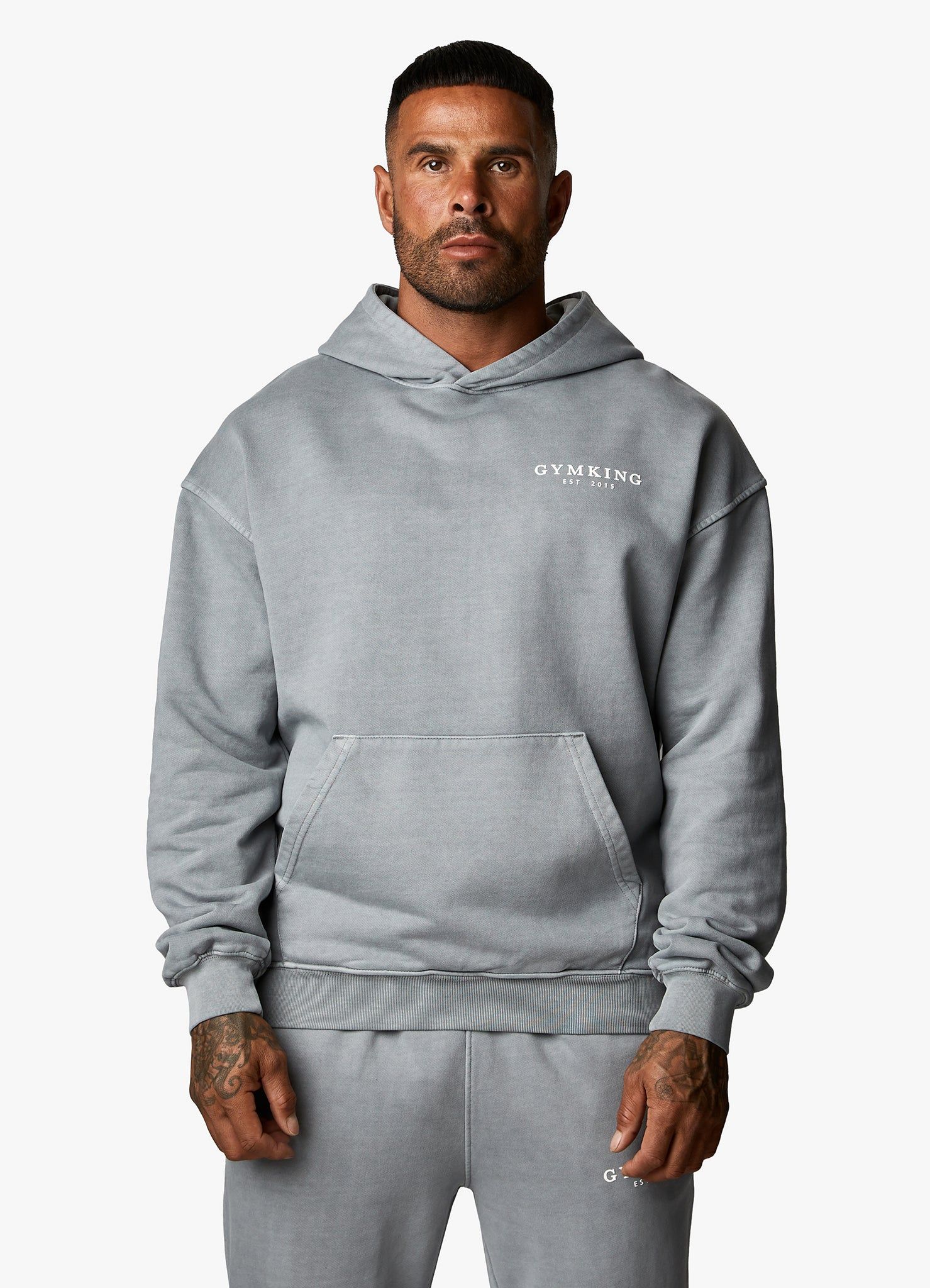 Gym King Est. Legacy Hood - Washed Grey sold by The Gym King product image thumbnail 5