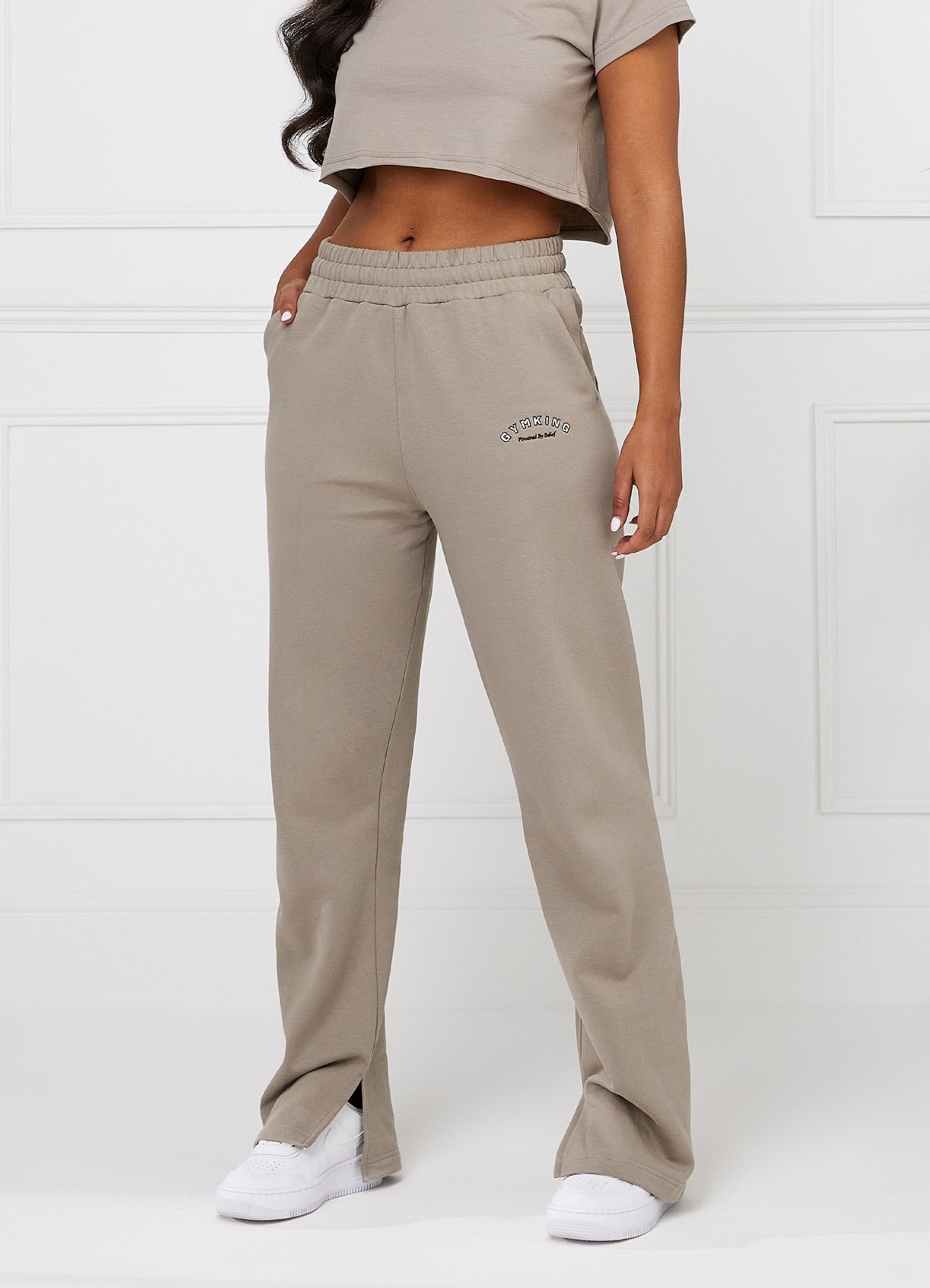 Gym King Radiance Straight Leg Split Hem Jogger - Mocha sold by The Gym King product image thumbnail 5