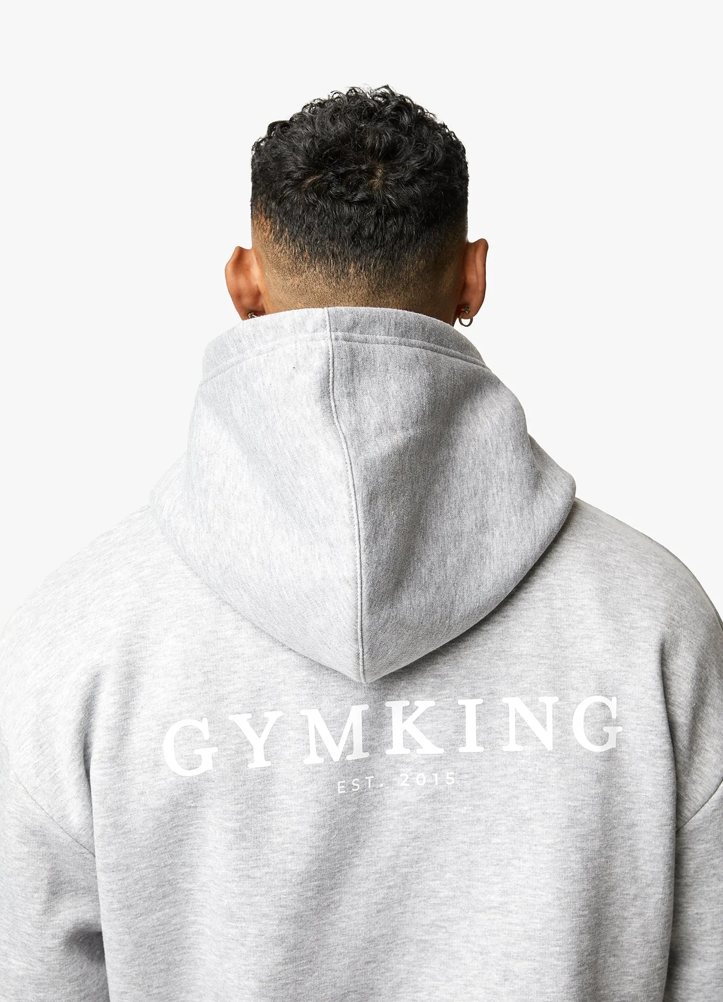 Gym King Established Tracksuit - Light Grey Marl sold by The Gym King product image thumbnail 4