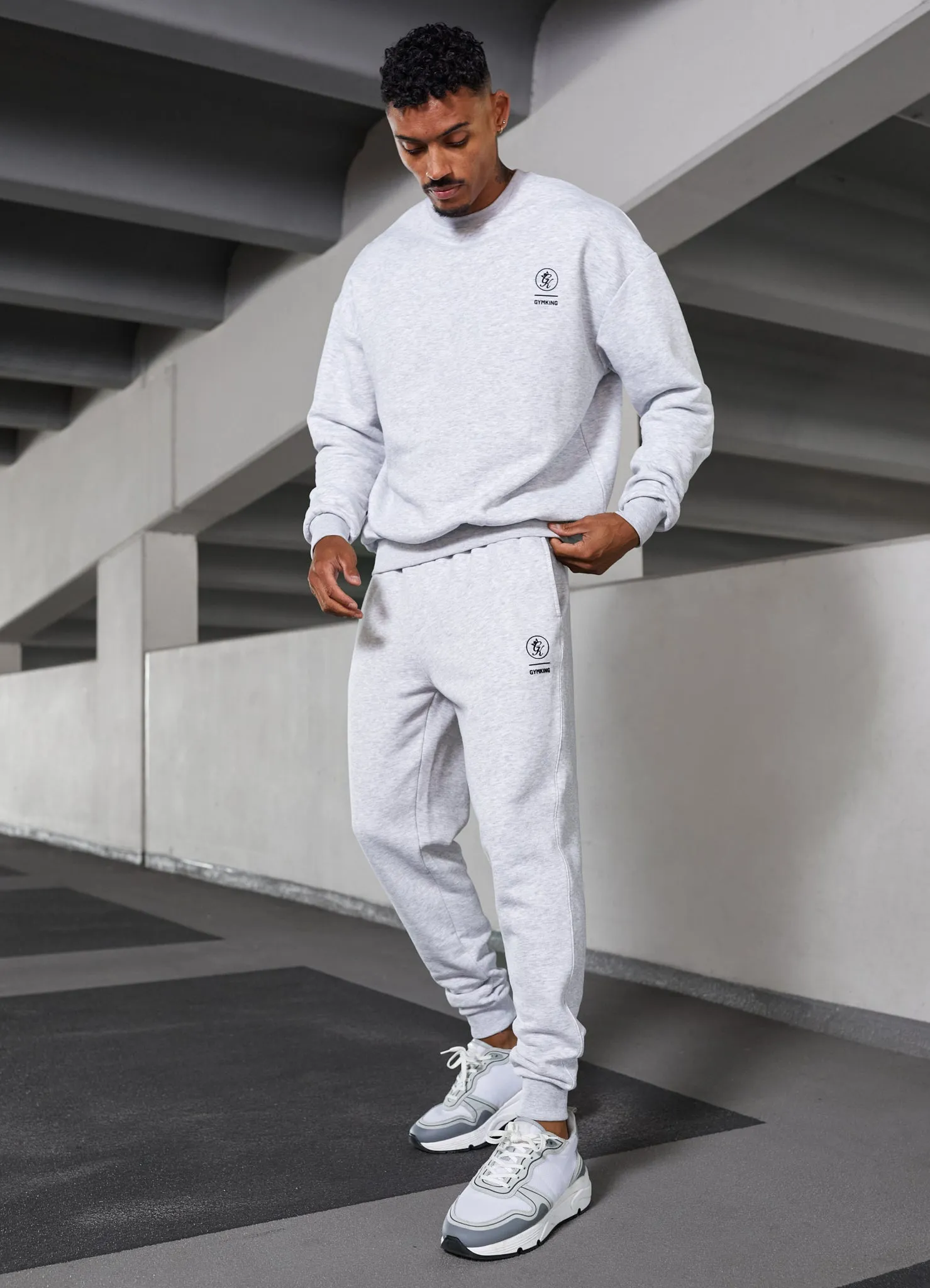 Gym King Aventus Fleece Jogger - Snow Marl sold by The Gym King product image thumbnail 4