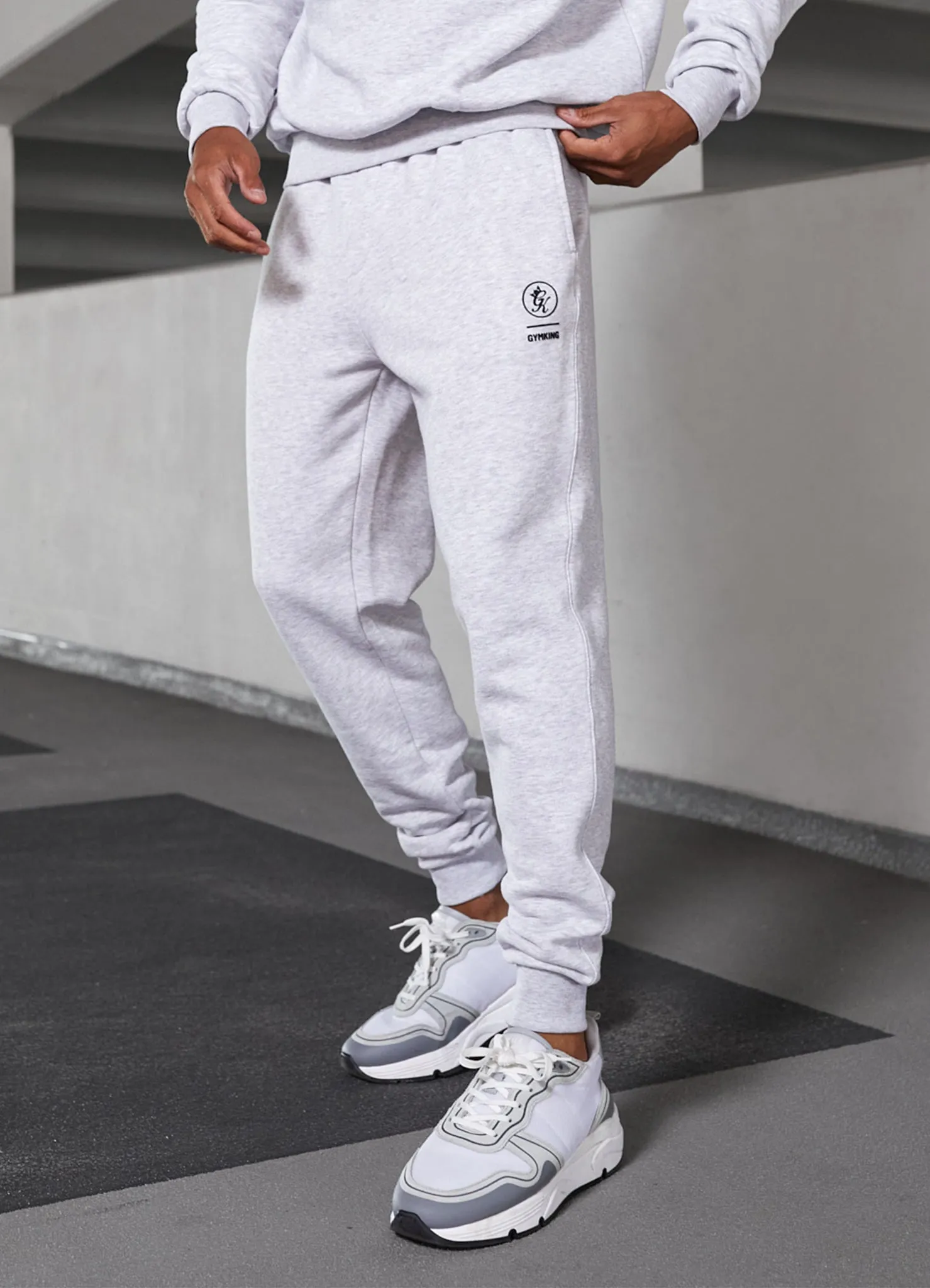 Gym King Aventus Fleece Jogger - Snow Marl sold by The Gym King