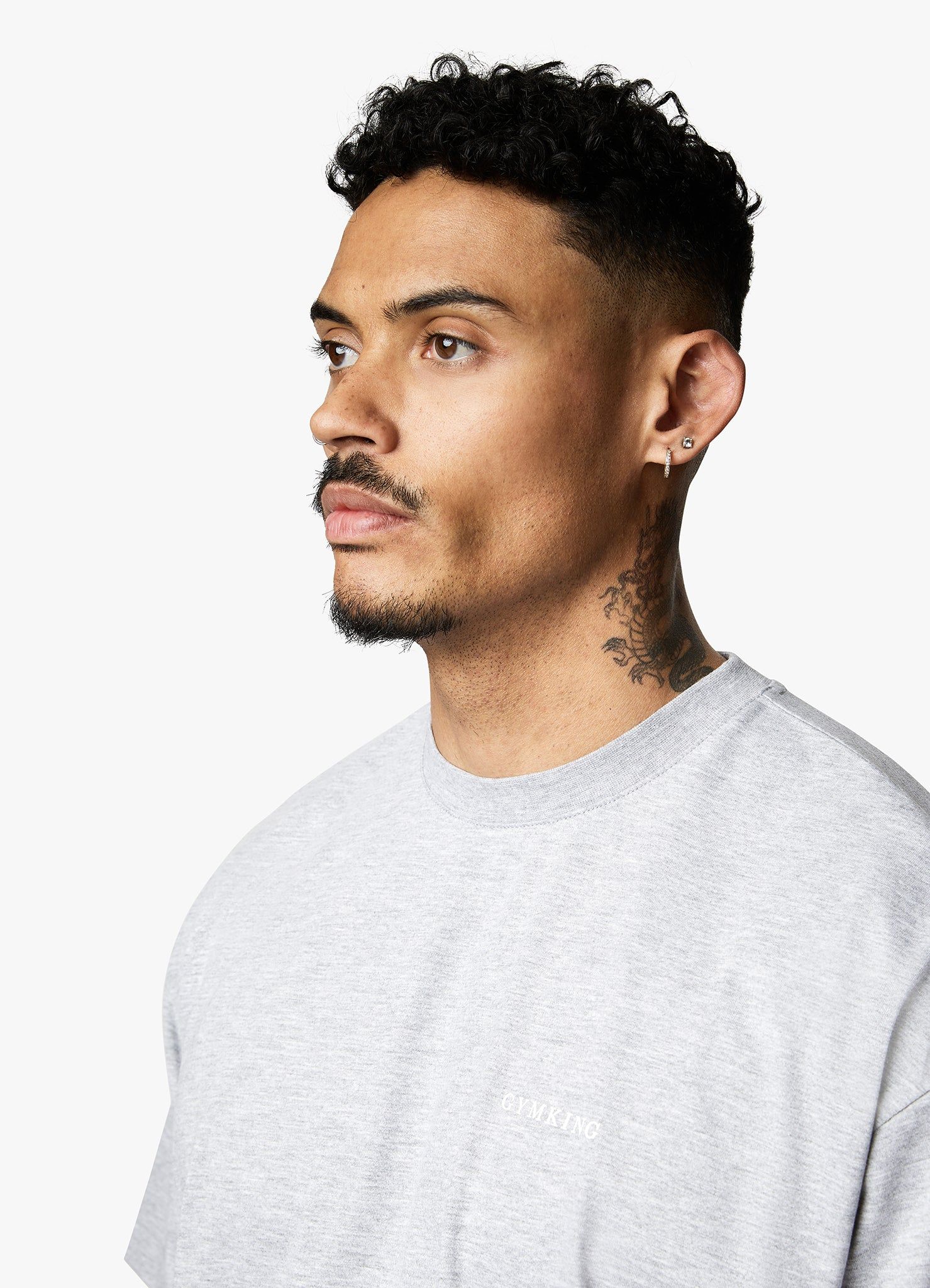 Gym King Linear Arch Tee - Light Grey Marl sold by The Gym King product image thumbnail 6