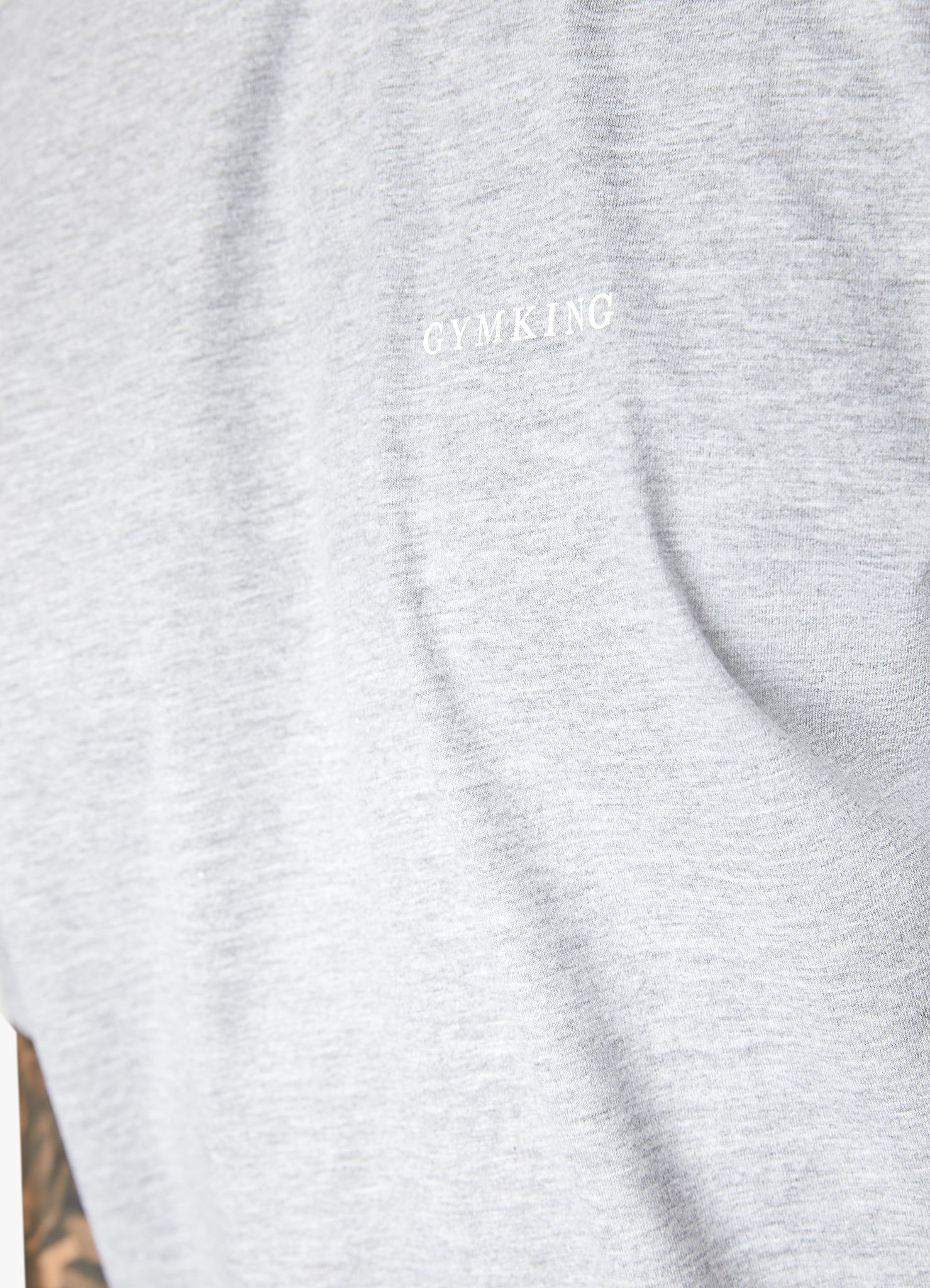 Gym King Linear Arch Tee - Light Grey Marl sold by The Gym King product image thumbnail 8