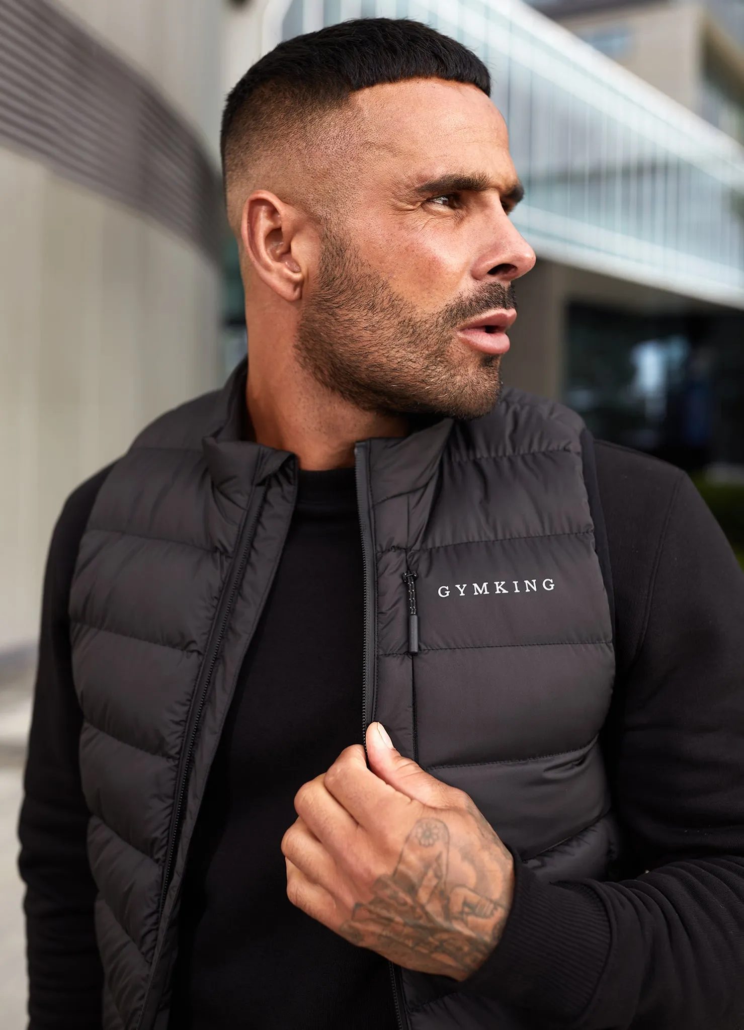 Gym King Reflect Puffer Gilet - Black sold by The Gym King product image thumbnail 5