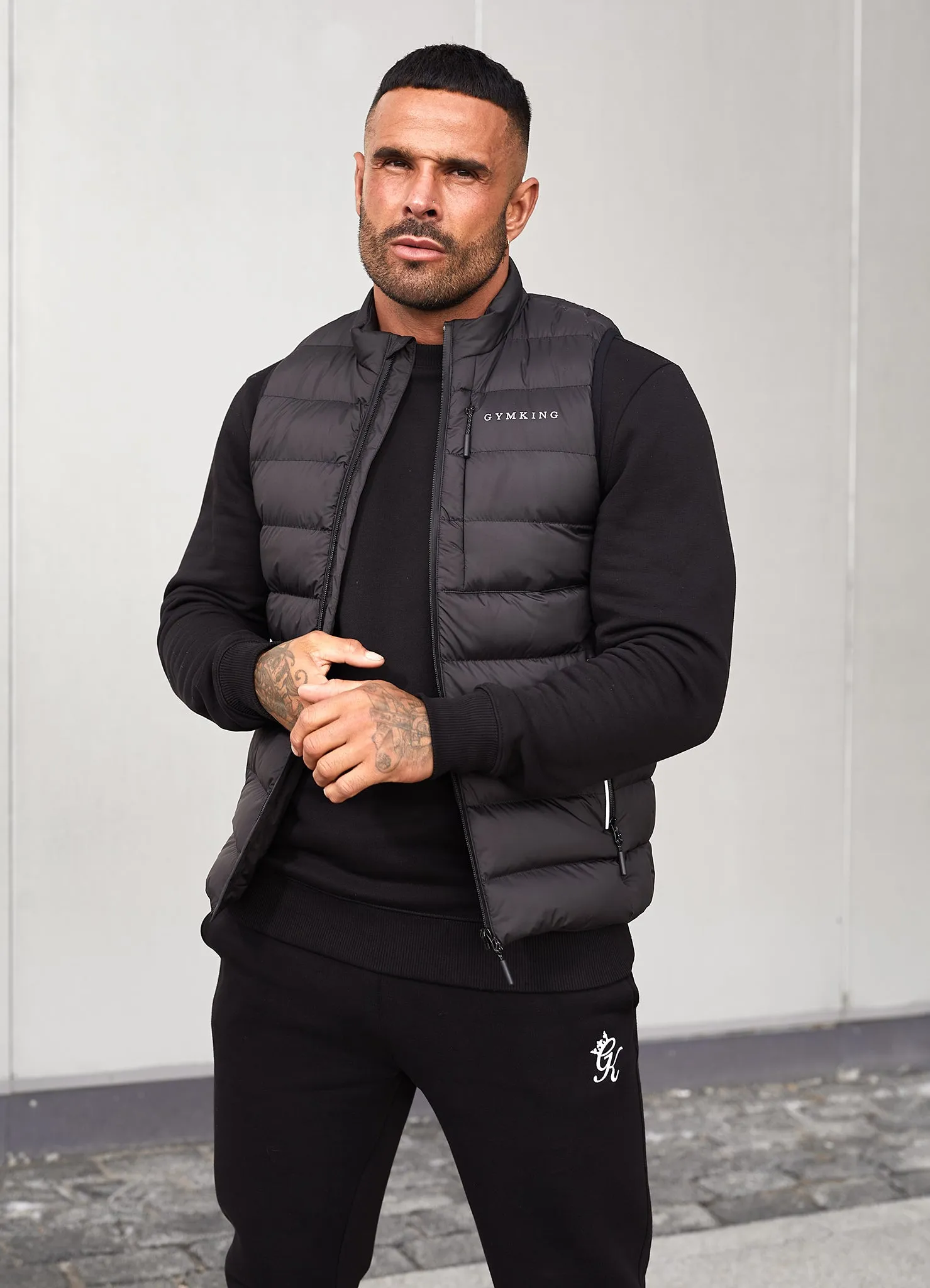 Gym King Reflect Puffer Gilet - Black sold by The Gym King