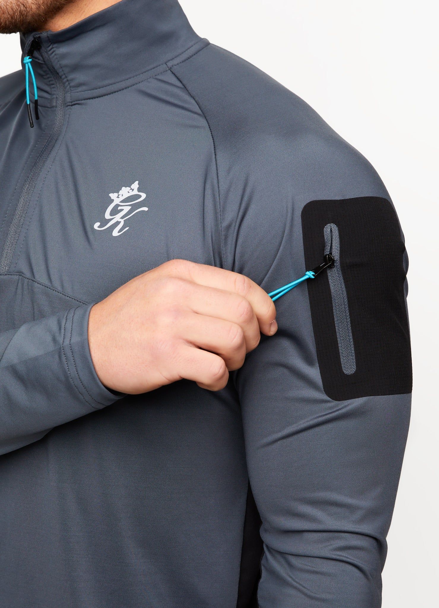 Gym King Flex 1/4 Zip Funnel - Dark Grey sold by The Gym King product image thumbnail 4