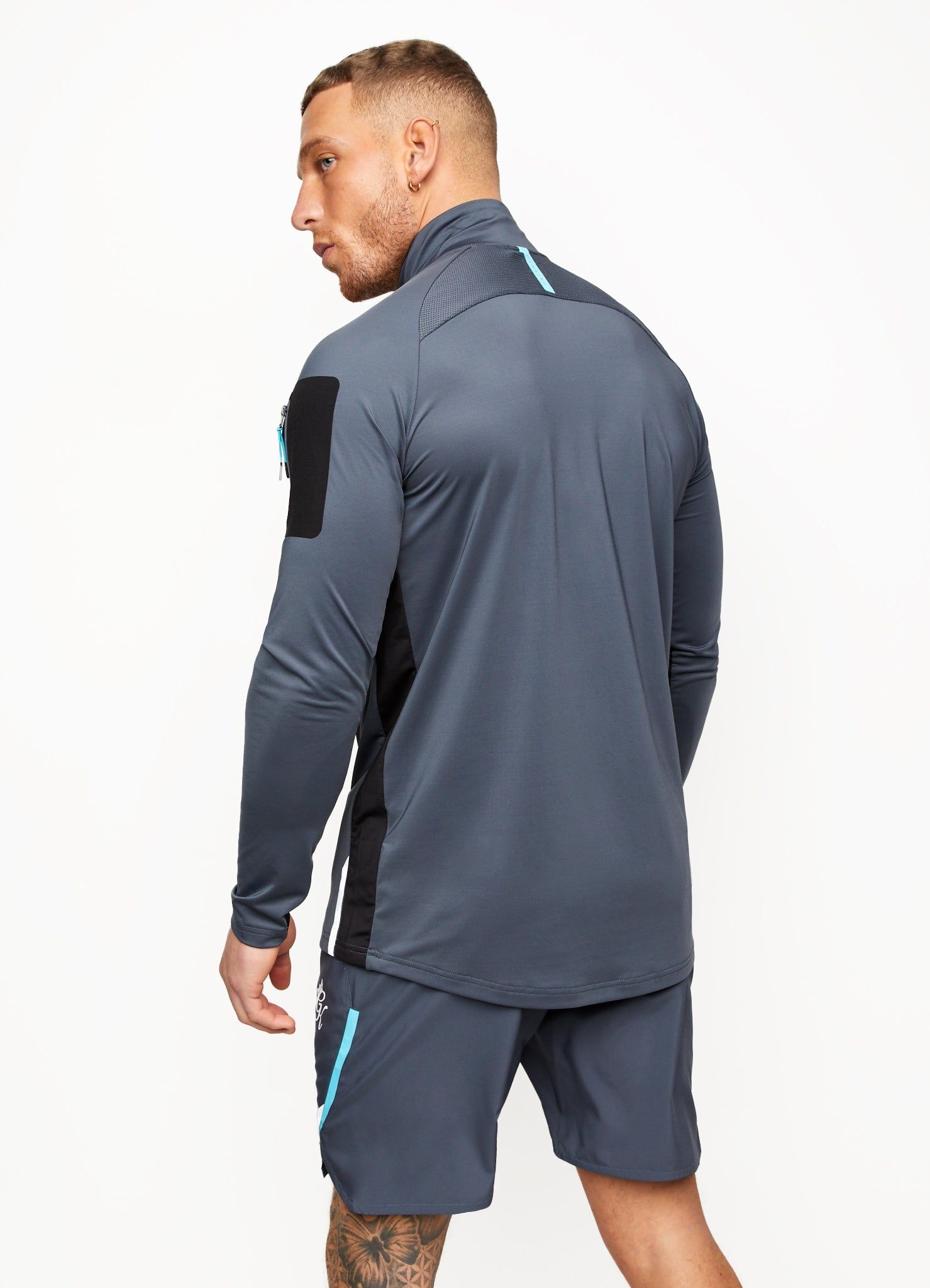 Gym King Flex 1/4 Zip Funnel - Dark Grey sold by The Gym King product image thumbnail 3