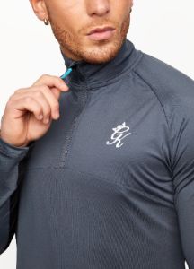 Gym King Flex 1/4 Zip Funnel - Dark Grey sold by The Gym King